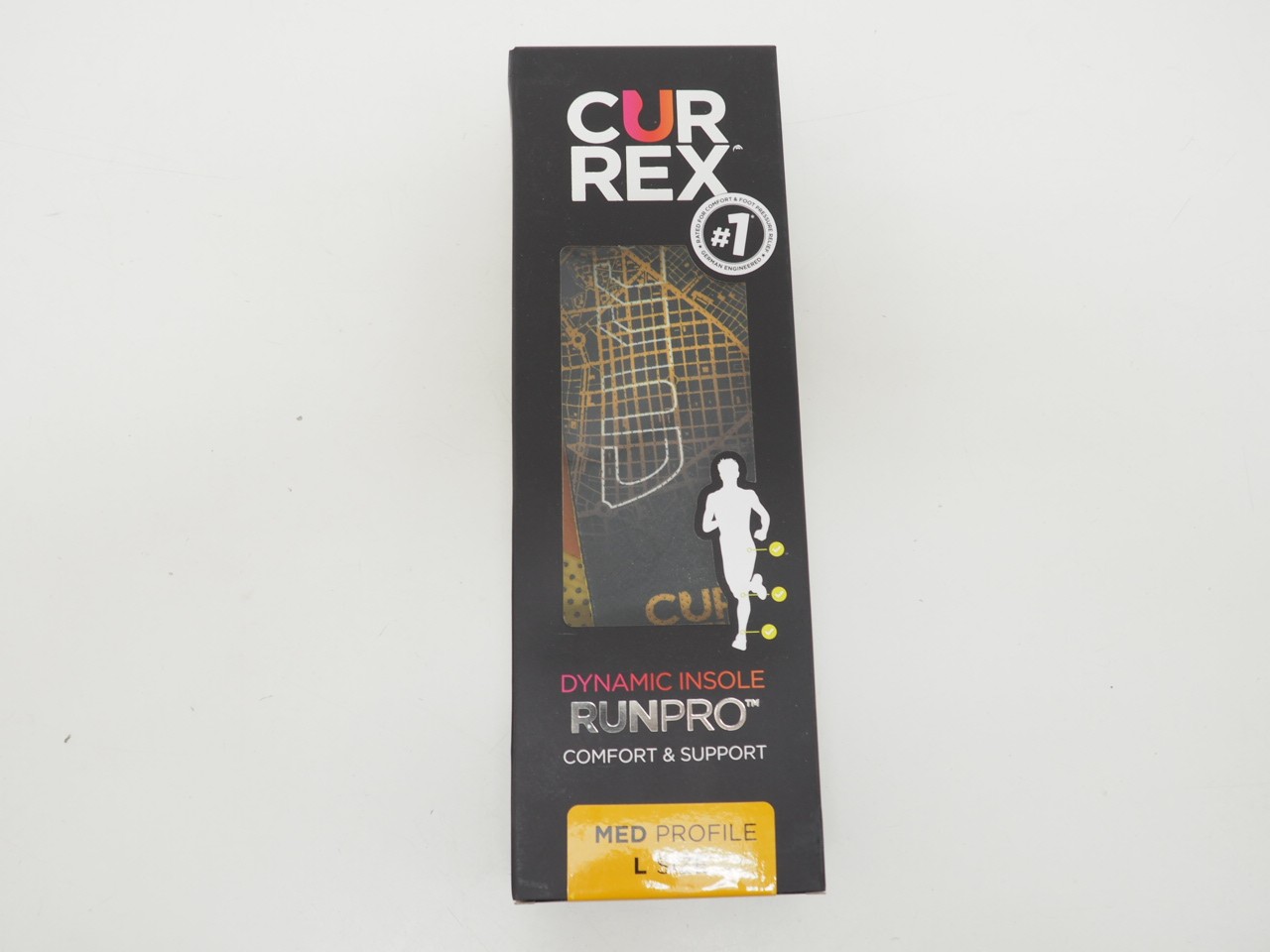 NEW Currex RunPro Insoles Med Profile Size Large US Men's 9-10.5 / US-W 10.5-12