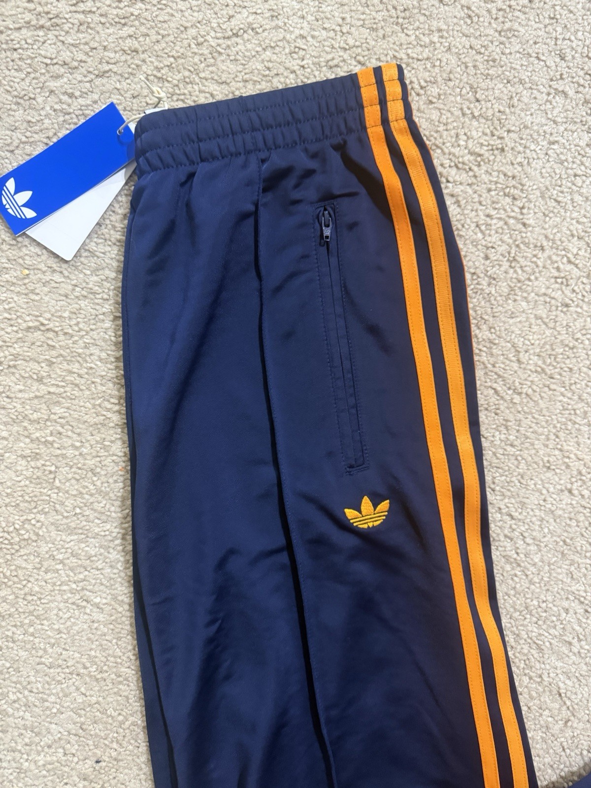 ADIDAS ORIGINALS FIREBIRD TREFOIL WOMENS TRACK PANTS JW1229 NAVY BLUE Size S, M
