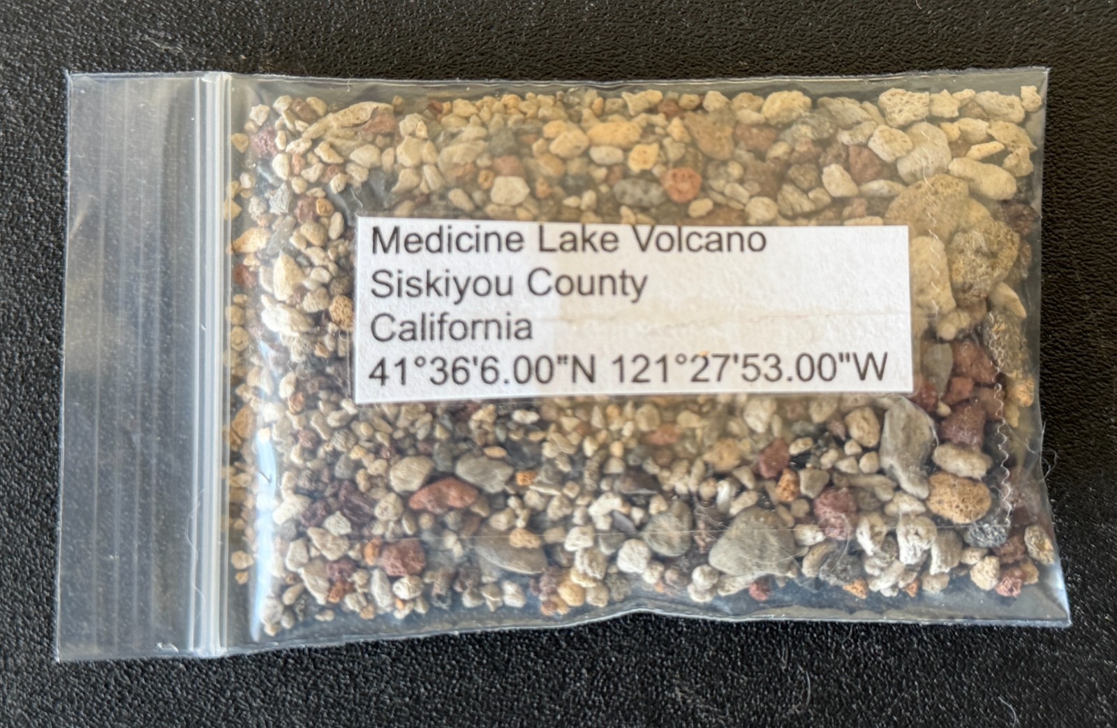 California Medicine Lake Volcano Sand Sample