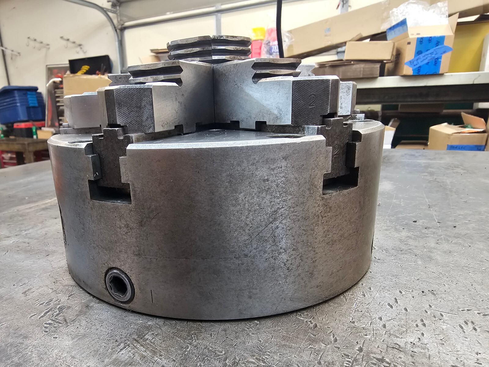 Pratt Burnerd Atlas Easy Set 8" 6-Jaw Lathe Chuck EZ86 2-Piece Jaws Flat Back