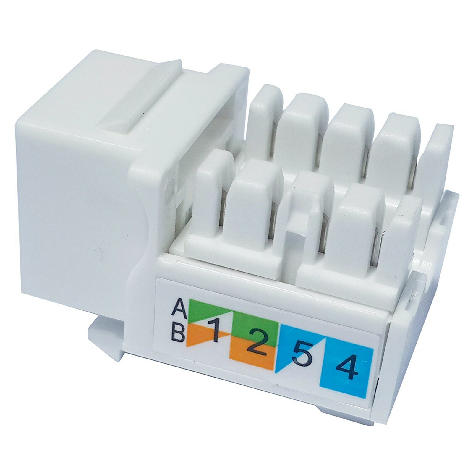 25/50/1000 Lot CAT6 Keystone Jack White Ethernet 110 Punch Down 8P8P RJ45 Cat6