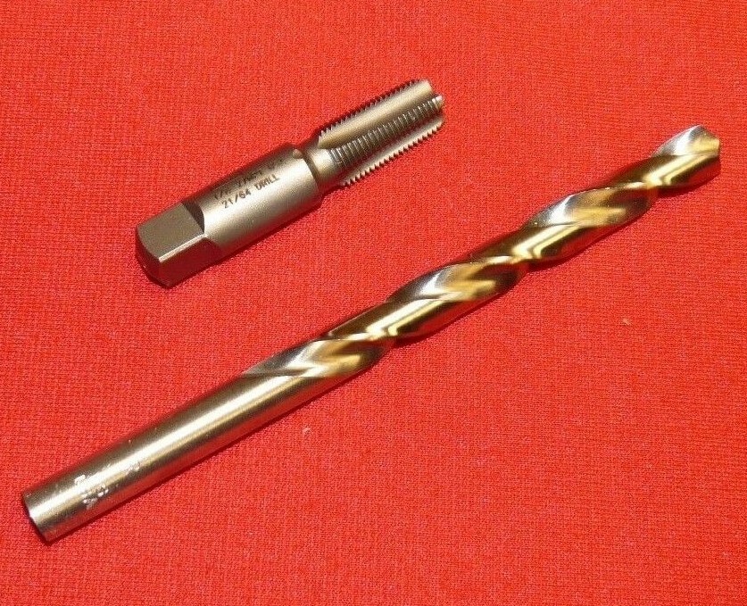1/8 -27 NPT Taper Pipe Tap W/ LTR R Drill Bit Irwin 1902 ZR USA Cleaning Cutting