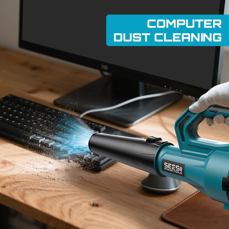 SEESII Cordless Leaf Blower 780CFM/400MPH & Variable Speed Levels 2 x 4000mAh