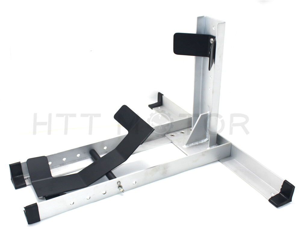 Portable Aluminium Alloy Motorcycle Wheel Chock Floor Stand 2400lb Capacity
