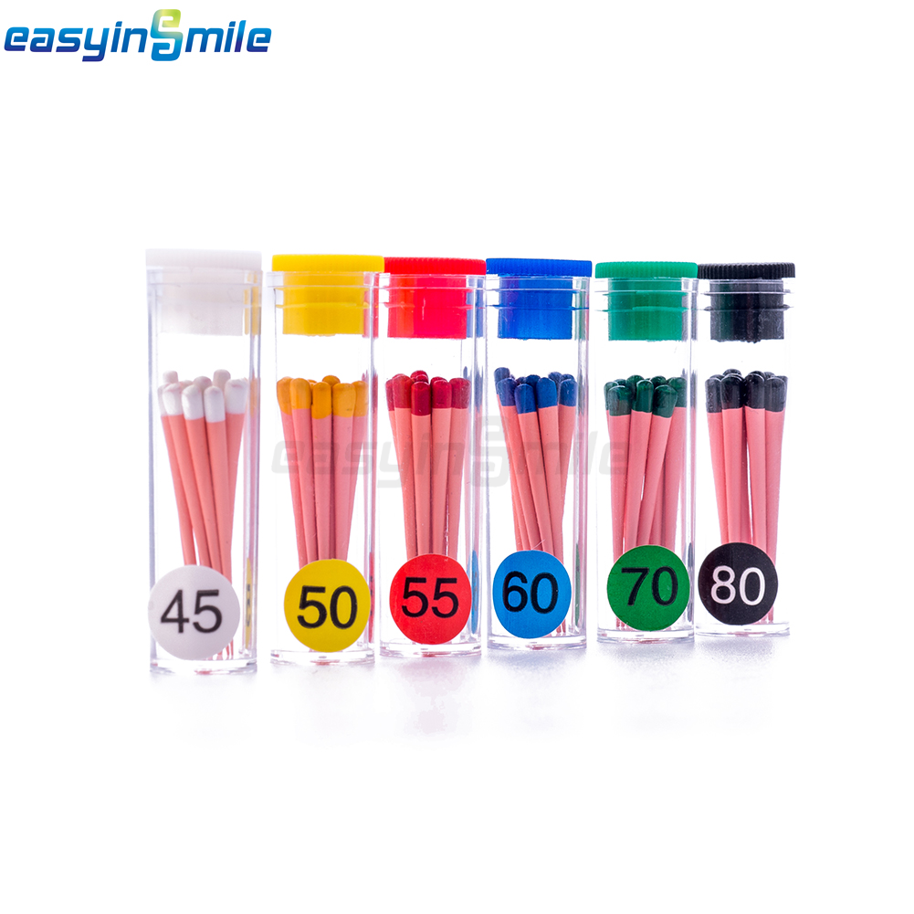 60/120pcs Dental Gutta Percha Points Full Taper 0.02/0.04/0.06 Size 15-40 45-80