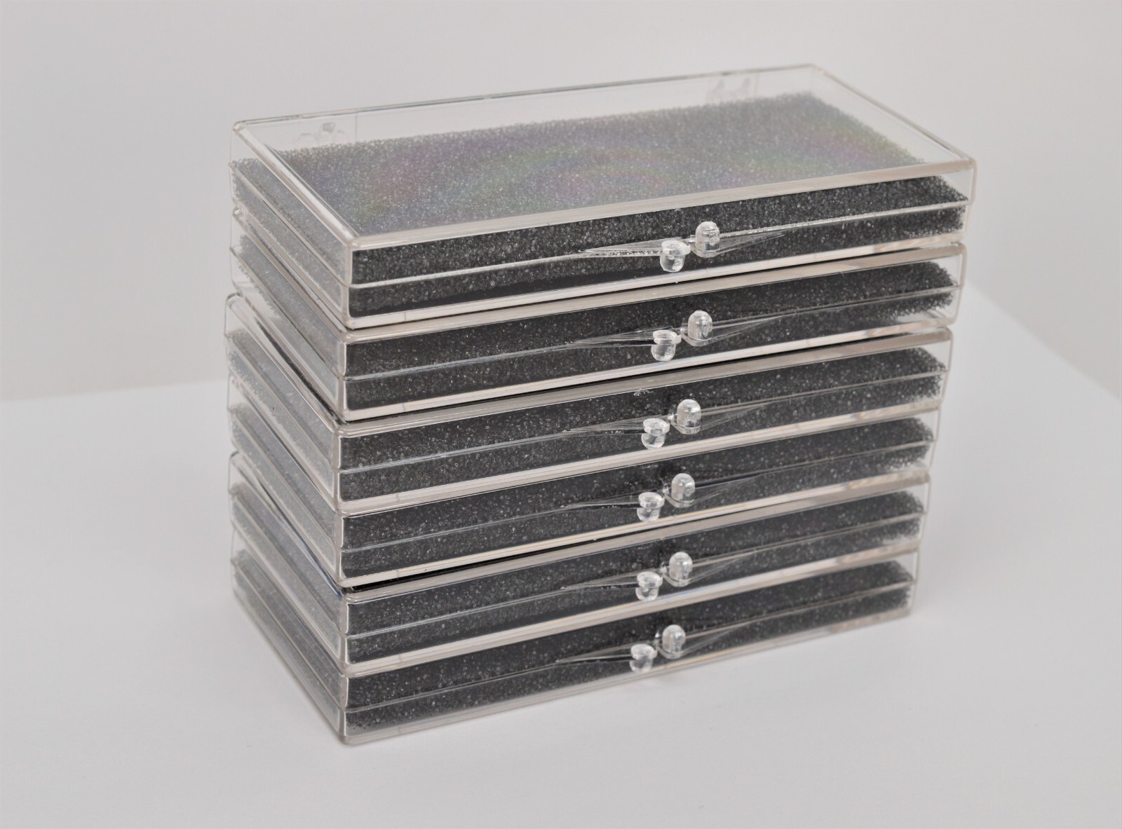 Clear Plastic Display Snap Case Box for Medals Collectables - Lot of 6