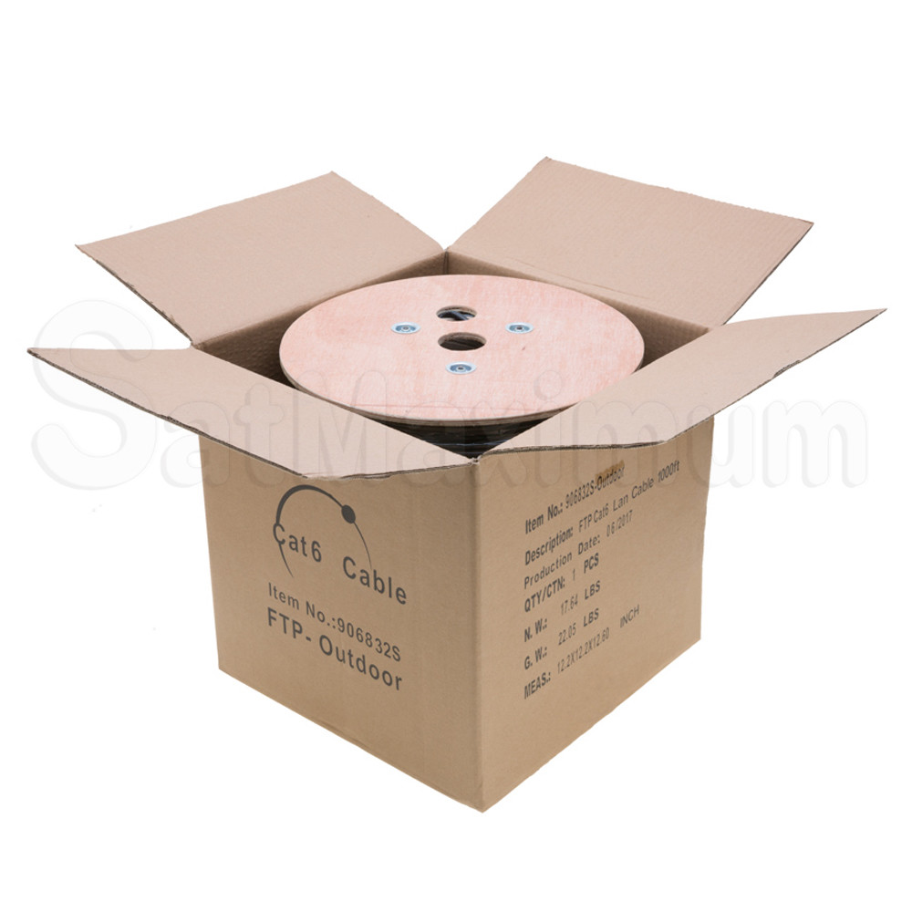 OUTDOOR Cat6 Cable Waterproof 1000ft Direct Burial Ethernet 23AWG 500ft Solid