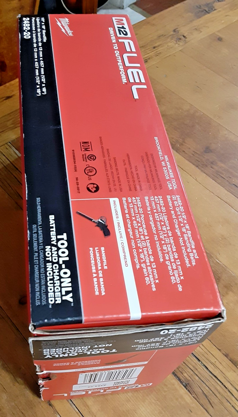 Milwaukee M12 FUEL 1/2" x 18" Cordless Bandfile (2482-20) TOOL ONLY - BRAND NEW