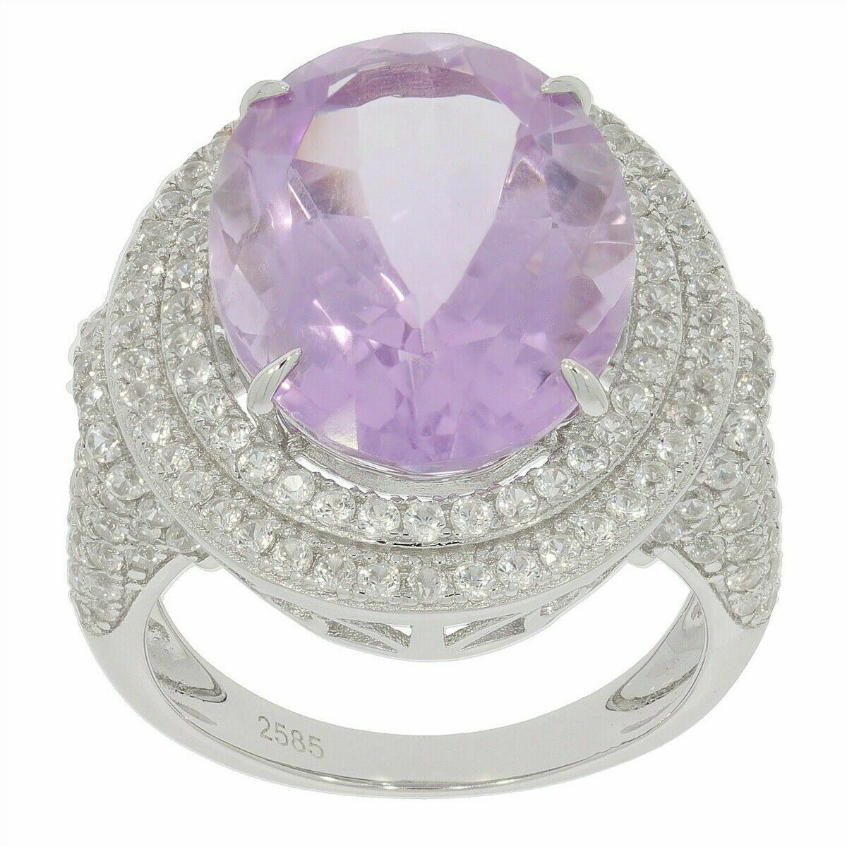 Sterling Silver Semi Mount Ring Setting Oval OV 18x13mm Halo Topaz or Moissanite