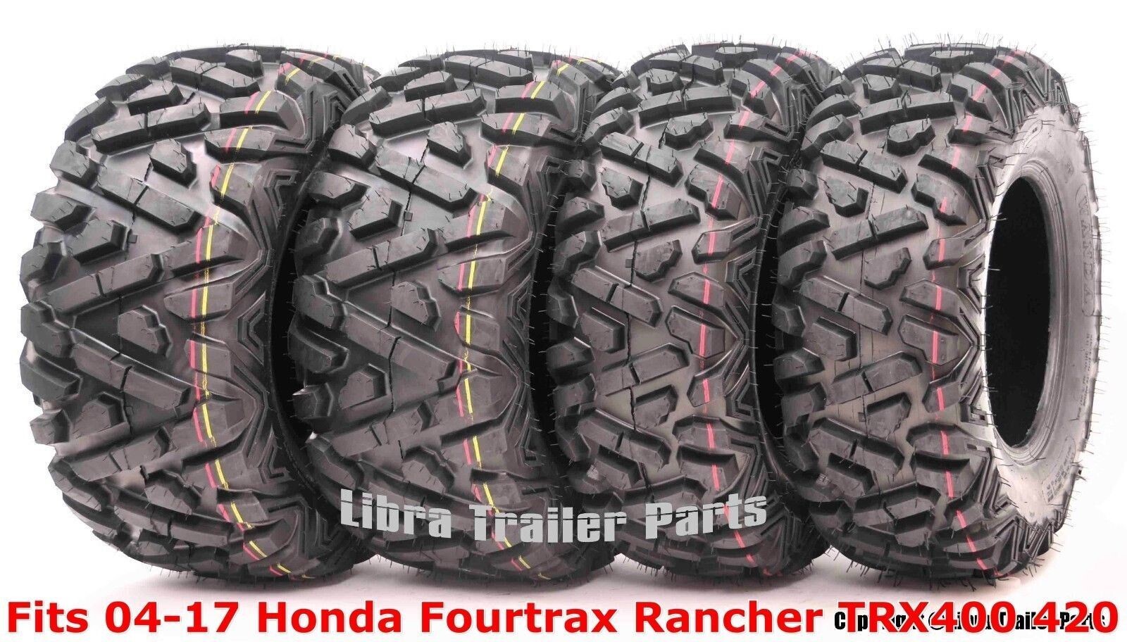 Full Set ATV Tires 24x8-12 & 24x10-11 F 04-17 Honda Fourtrax Rancher TRX400 420