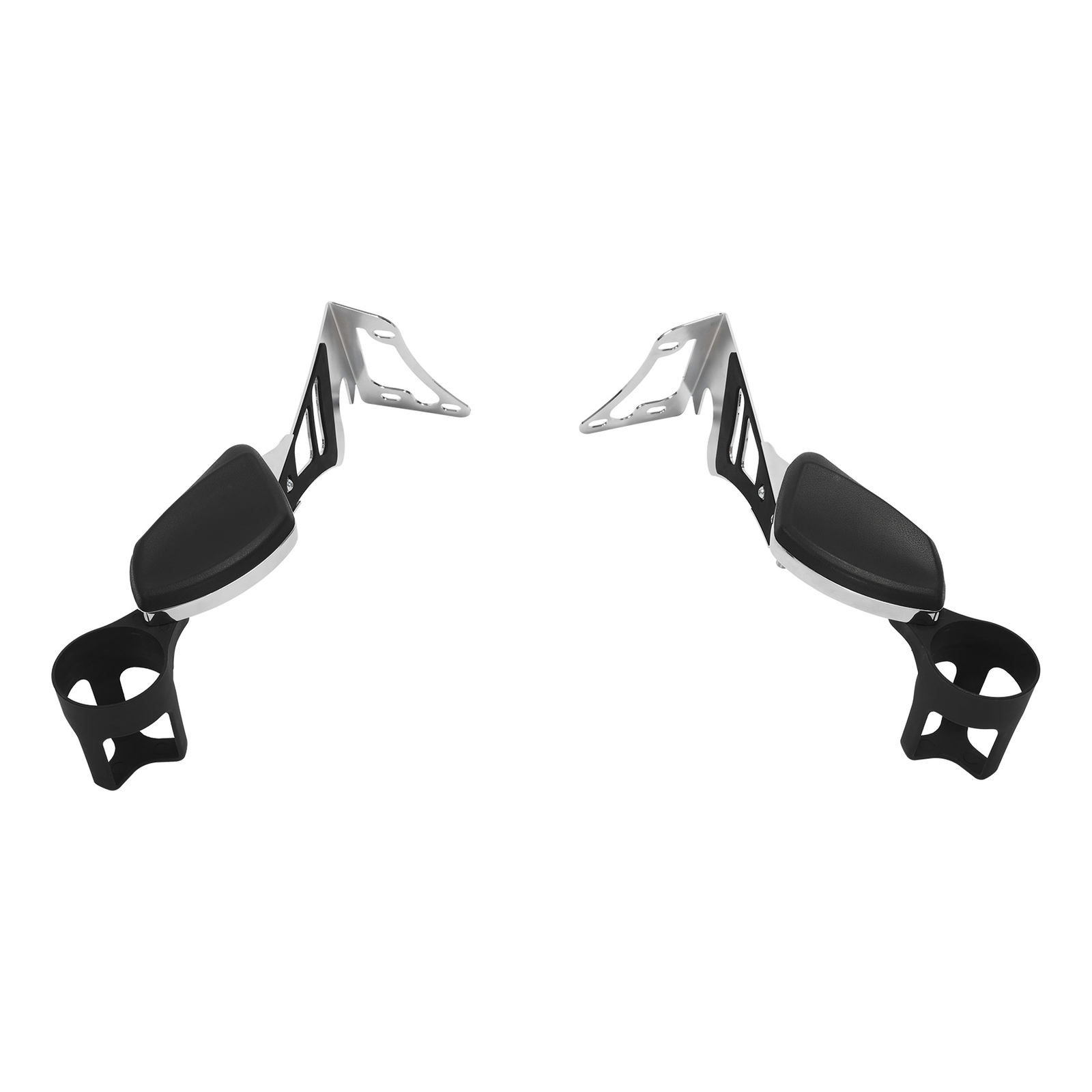 Adjustable Rear Passenger Armrests Drink Holder Fit For Harley Touring 1997-2013