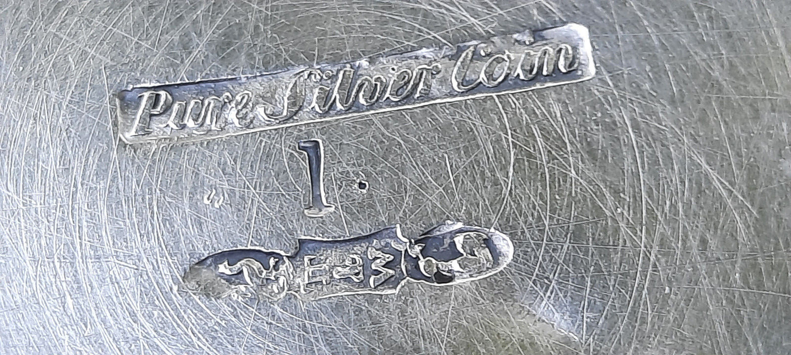 Pure Silver Coin Tift & Whiting Small Beaded Cup 69 grams, no Mono