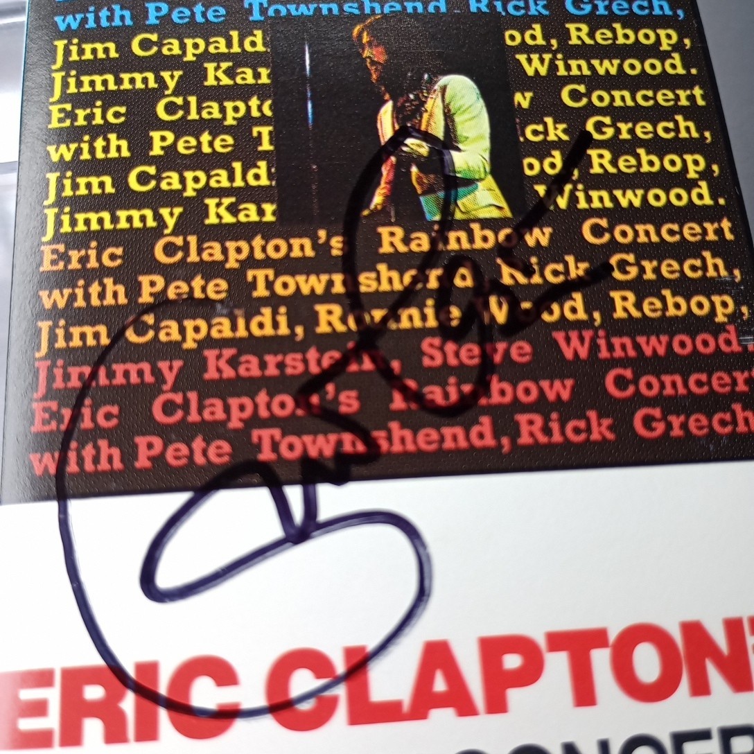 Eric Clapton Rainbow Concert Signed Autograph Cassette Tape With COA