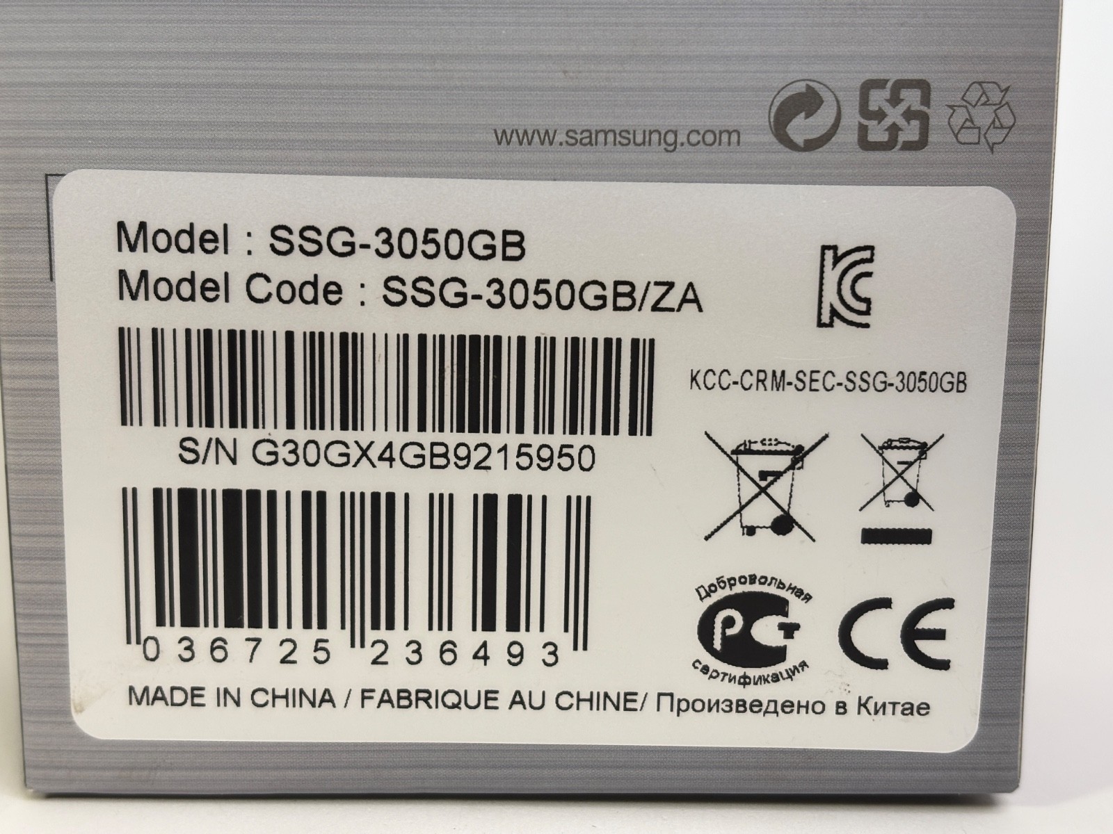 Samsung SSG-3050GB Stereoscopic 3D Active Glasses Black New Sealed