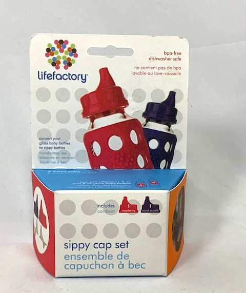 Life Factory Sippy Cap Set for 4oz/9oz Glass Baby Bottles CHOOSE COLOR BRAND NEW