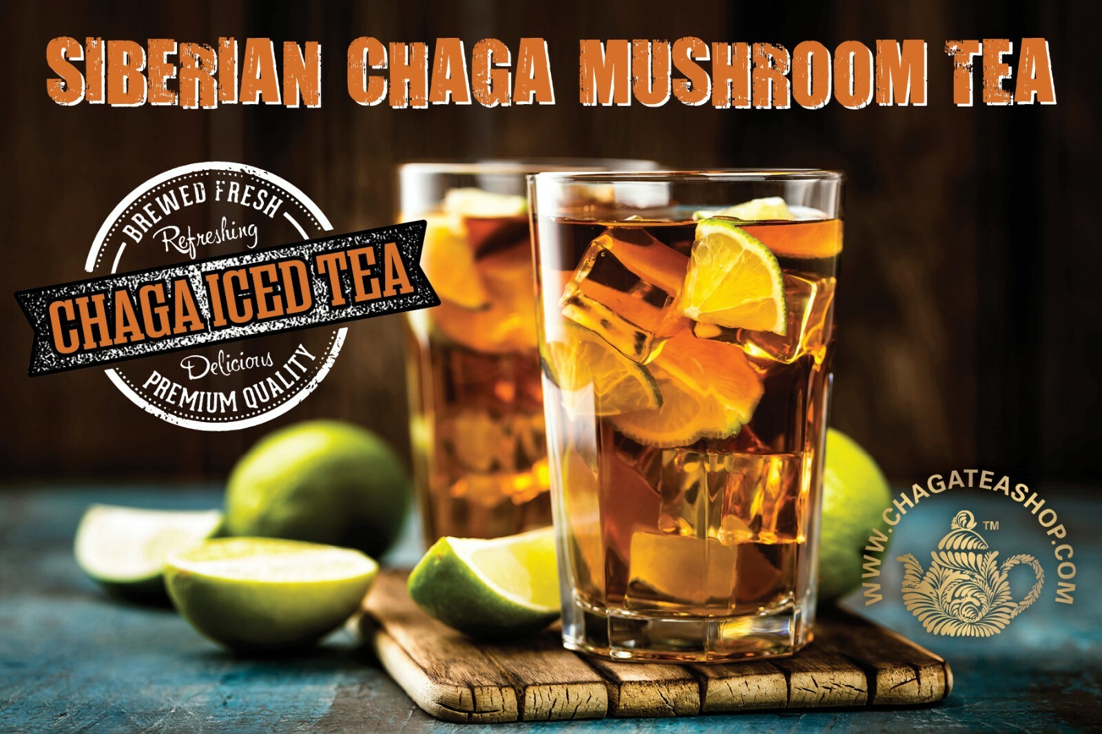 All Natural Siberian Chaga Mushroom Raw Powder Wild Harvested, Supreme Quality