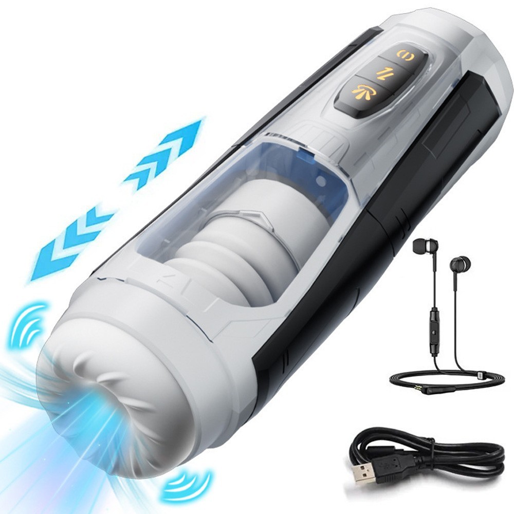 Male Masturbaters Automatic HandsFree Telescopic Cup Sucking Stroker Men Sex Toy