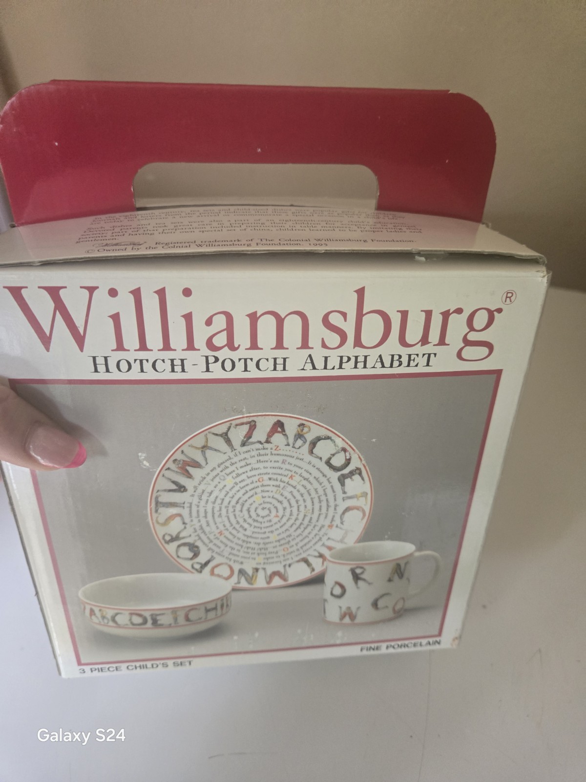 Vintage Williamsburg Porcelain Hotch Potch Alphabet Kids Dinner Set