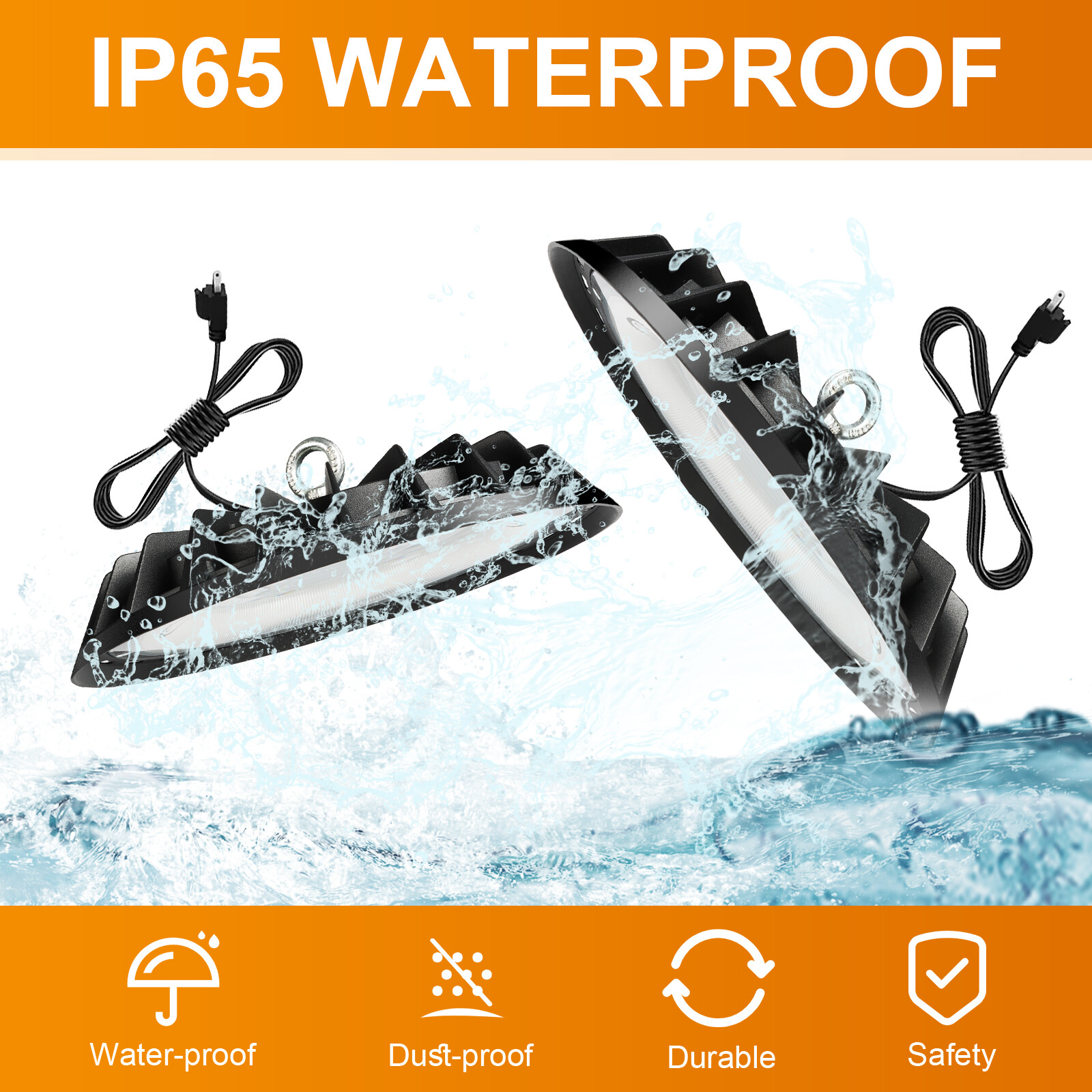 6 Pack 300W UFO Led High Bay Light Shop Industrial Commercial Factory Warehouse