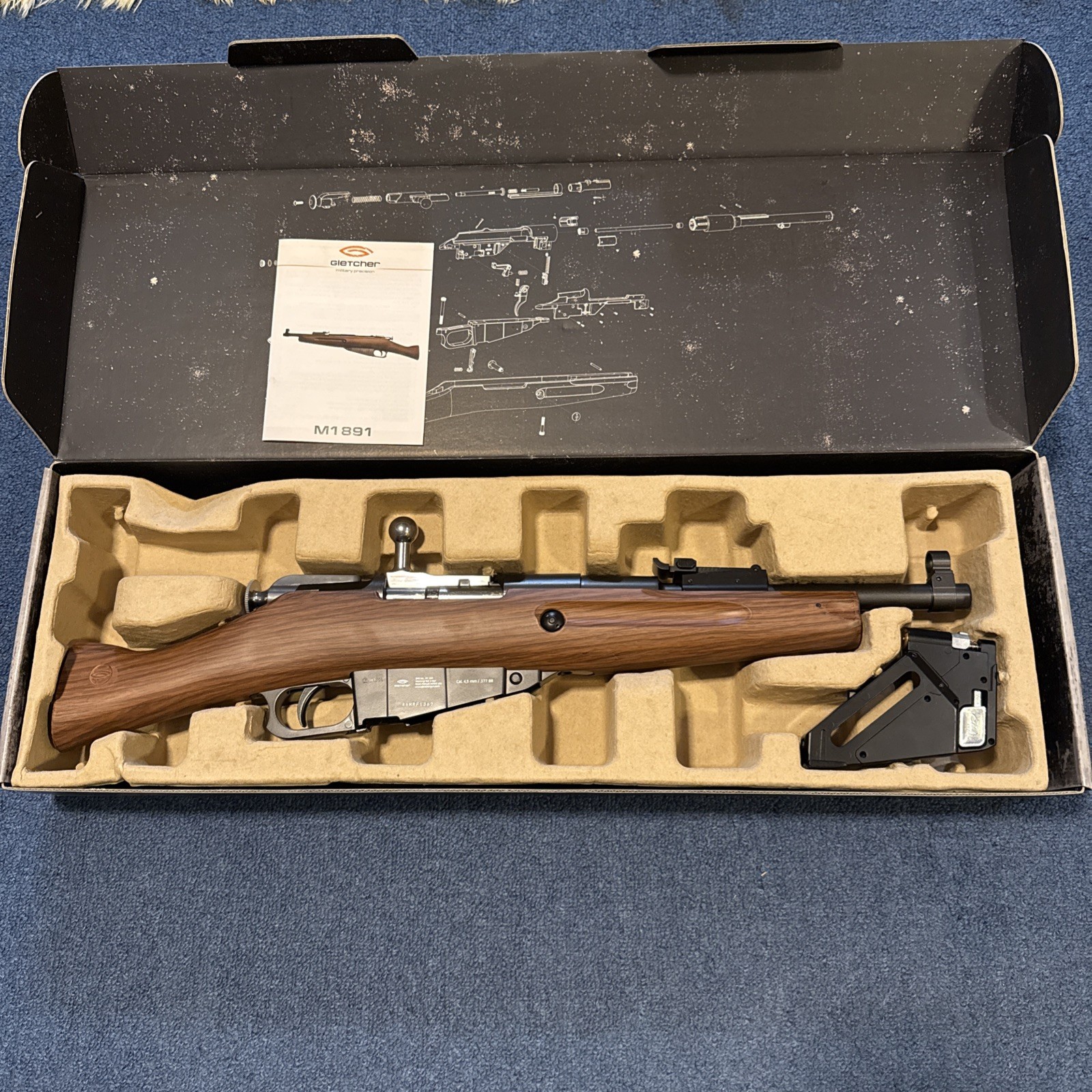 🔥Gletcher Mosin Nagant M1891 CO2 Air Rifle .177 Cal Steel BB Brand New. NIB