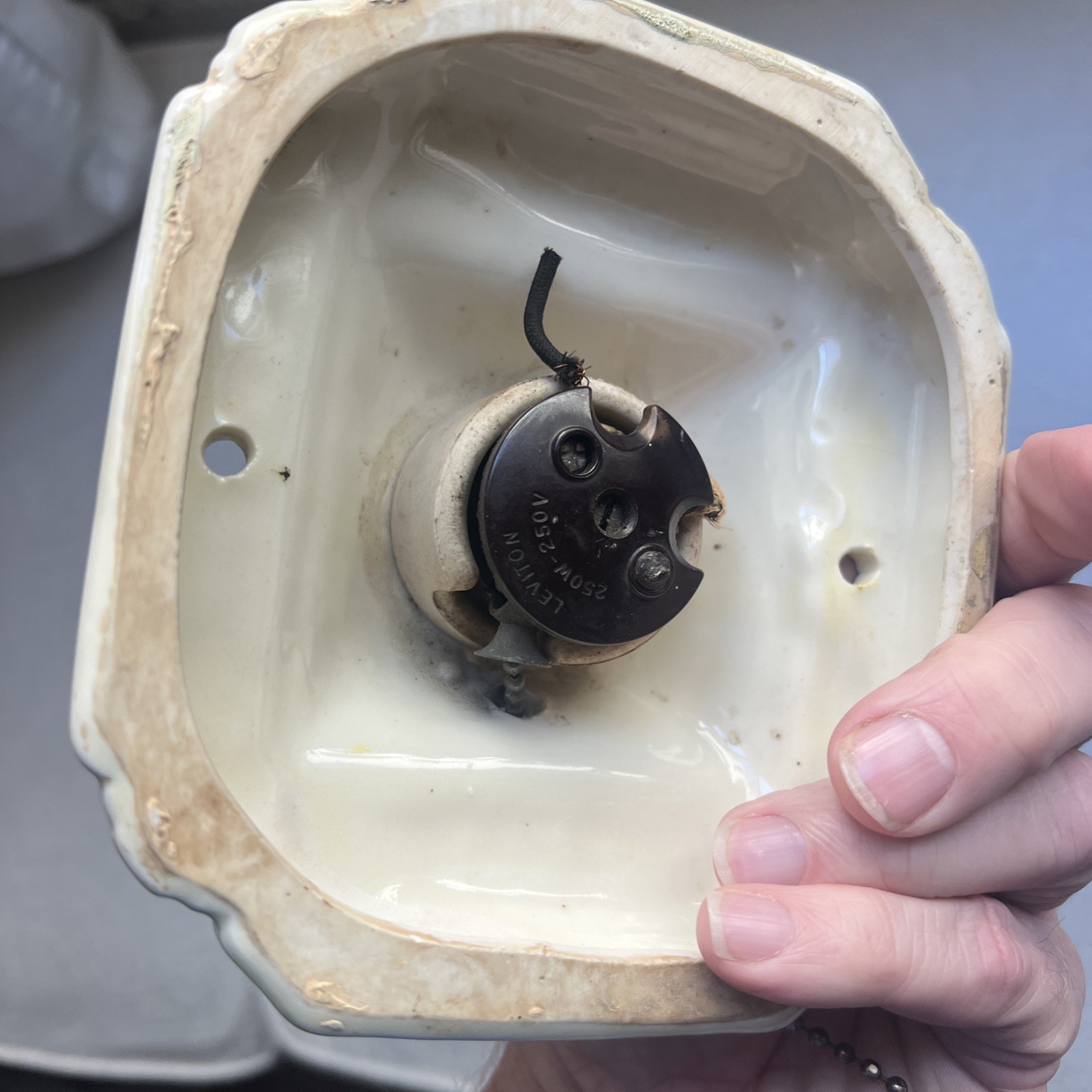 4 Antique Wall Light Sconce & Fixtures - 1 Porcelier #7H