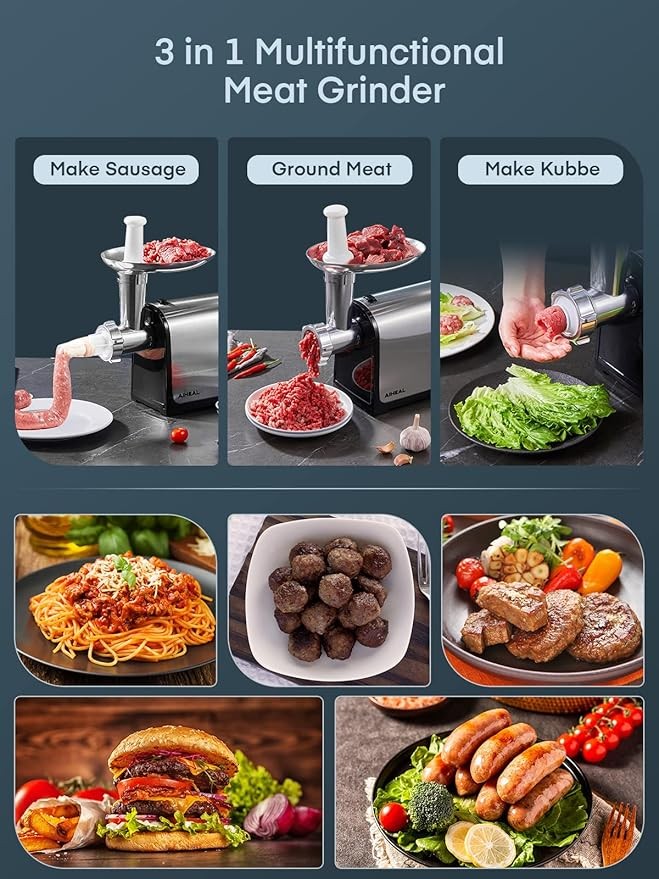 Heavy Duty 3000W Commercial Electric Meat Grinder Sausage Maker Mincer Stuffer