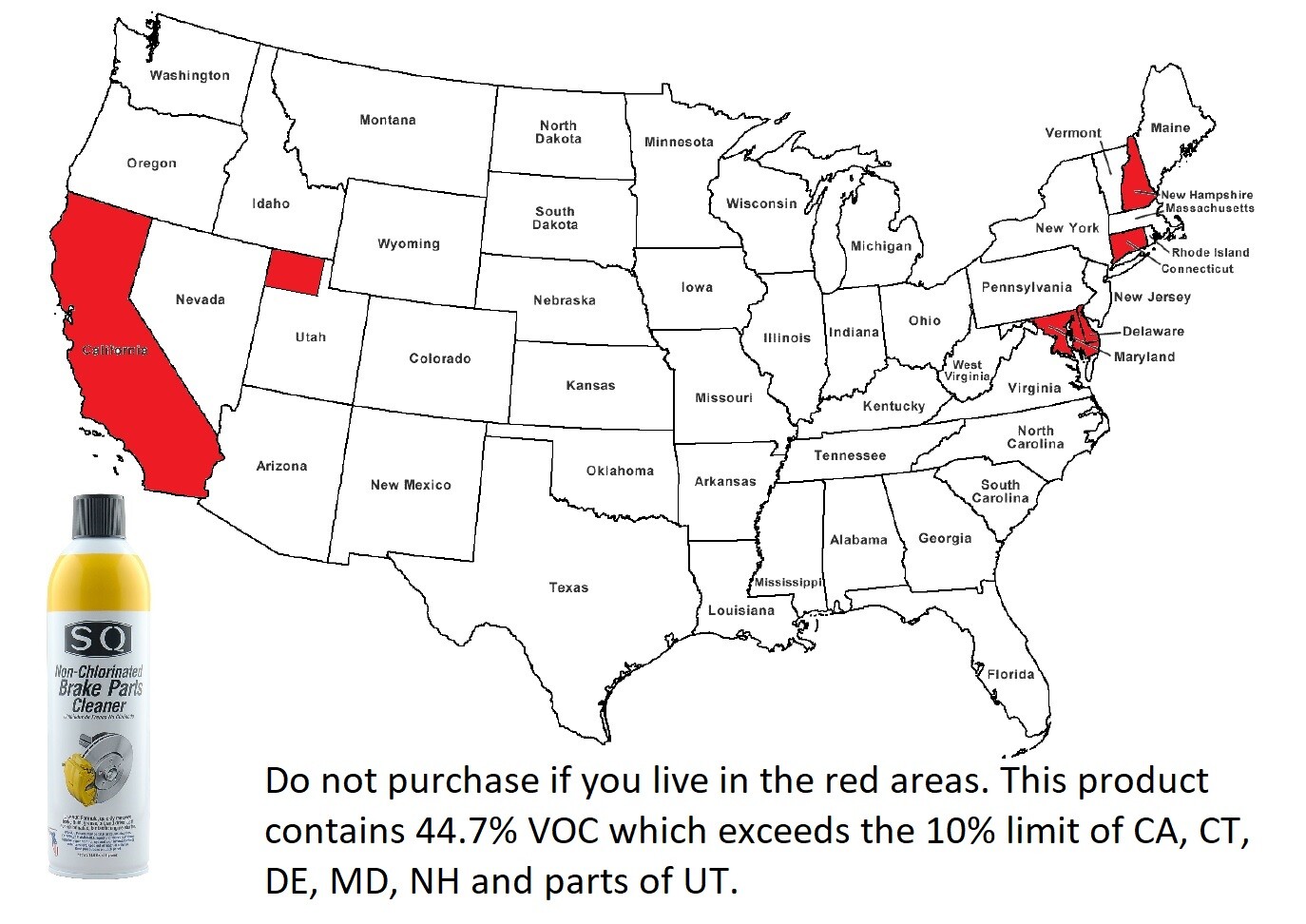 Non Chlorinated Brake Parts Cleaner 24 units, 14.5 OZ per can
