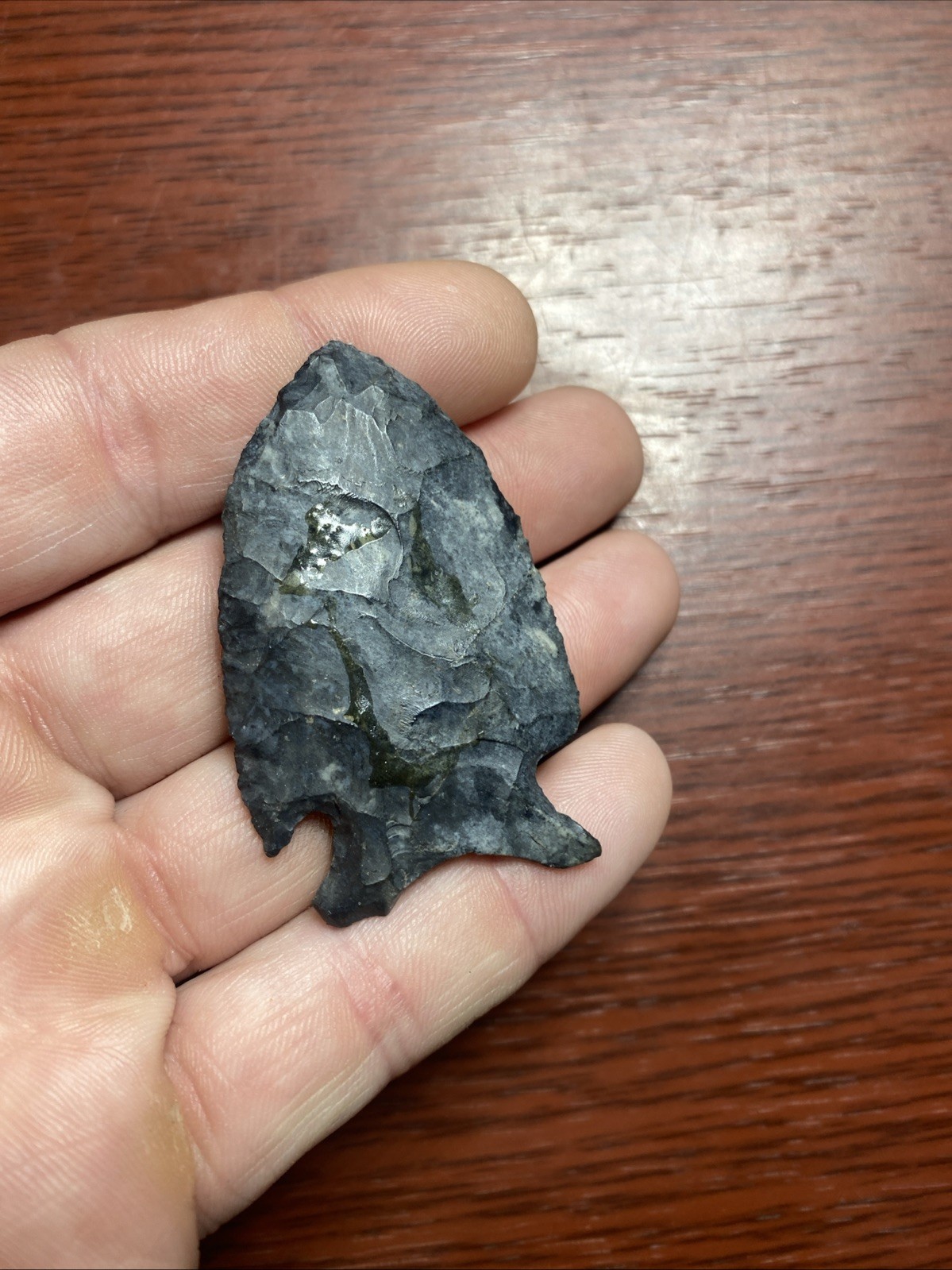 MLC s8279 2 1/4” Intrusive Mound Coshocton Chert Arrowhead Ohio Stone Artifact