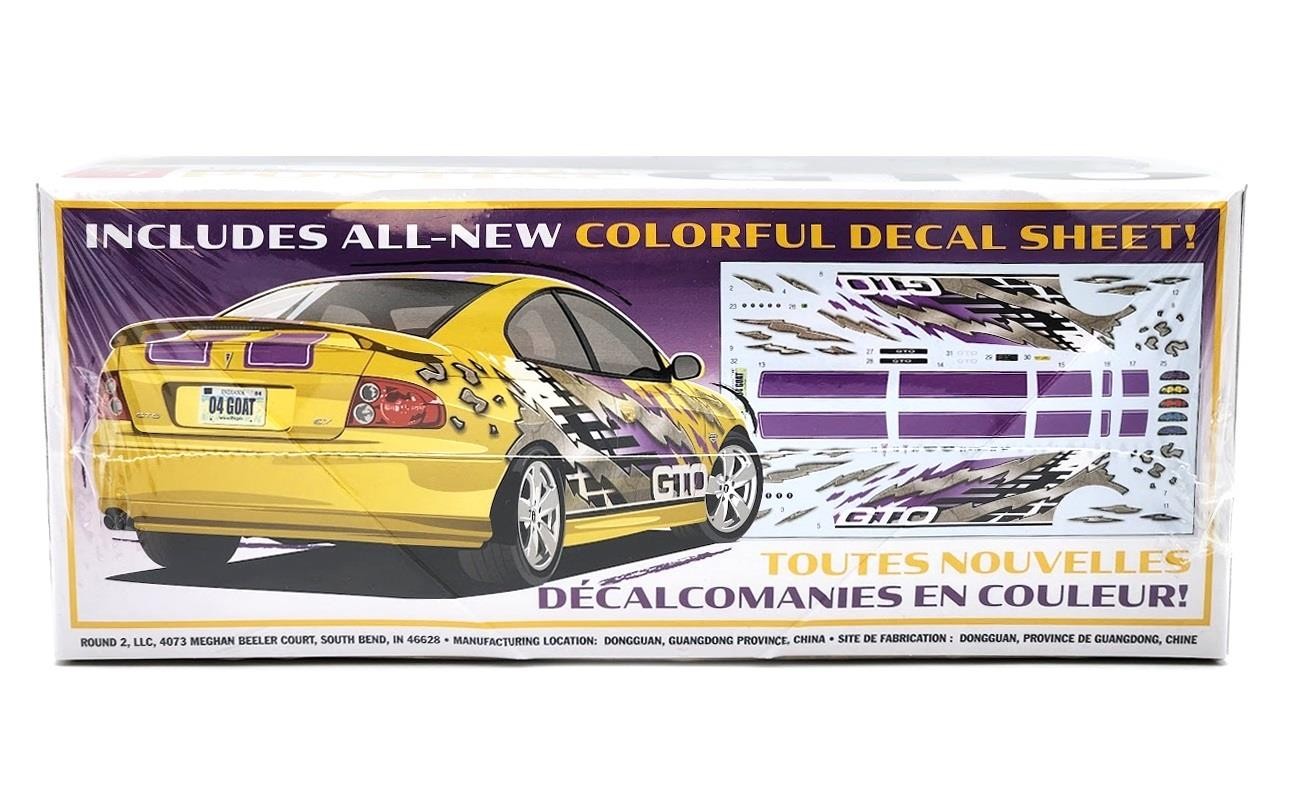 New AMT 1:25 Scale 2004 Pontiac GTO Model Kit AMT1548M