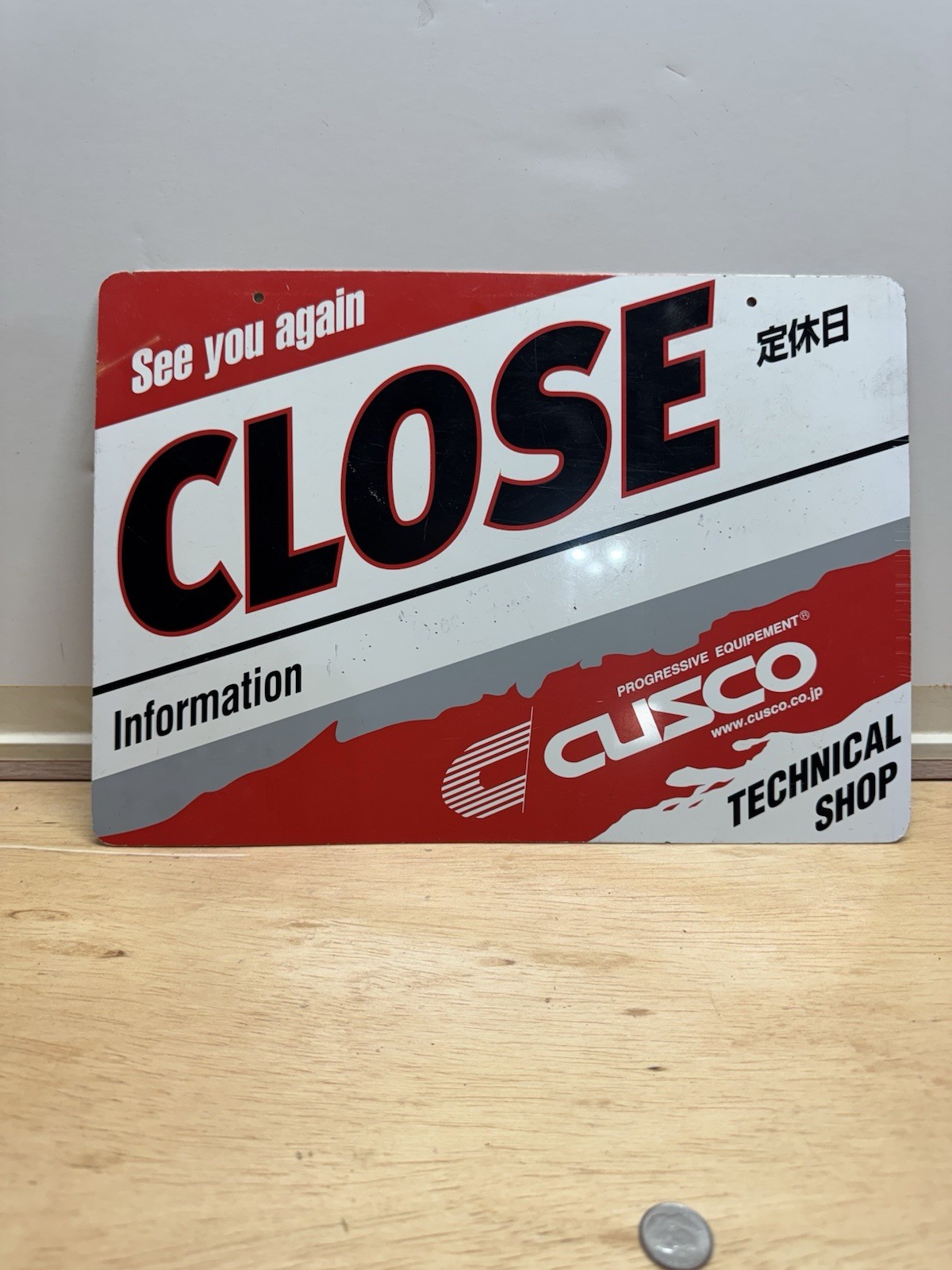 Cusco Jdm Technical Shop Sign Super Rare Gas And Oil Memorabilia Collectible