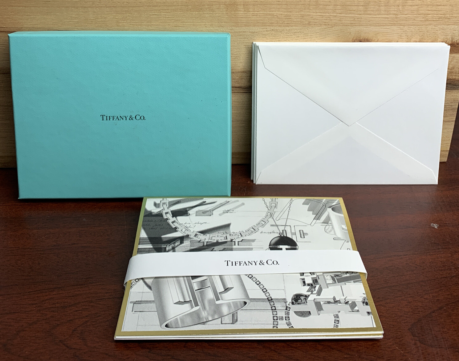 Tiffany & Co Note Cards Set with Box, 6 Cards, Former Designer Launch
