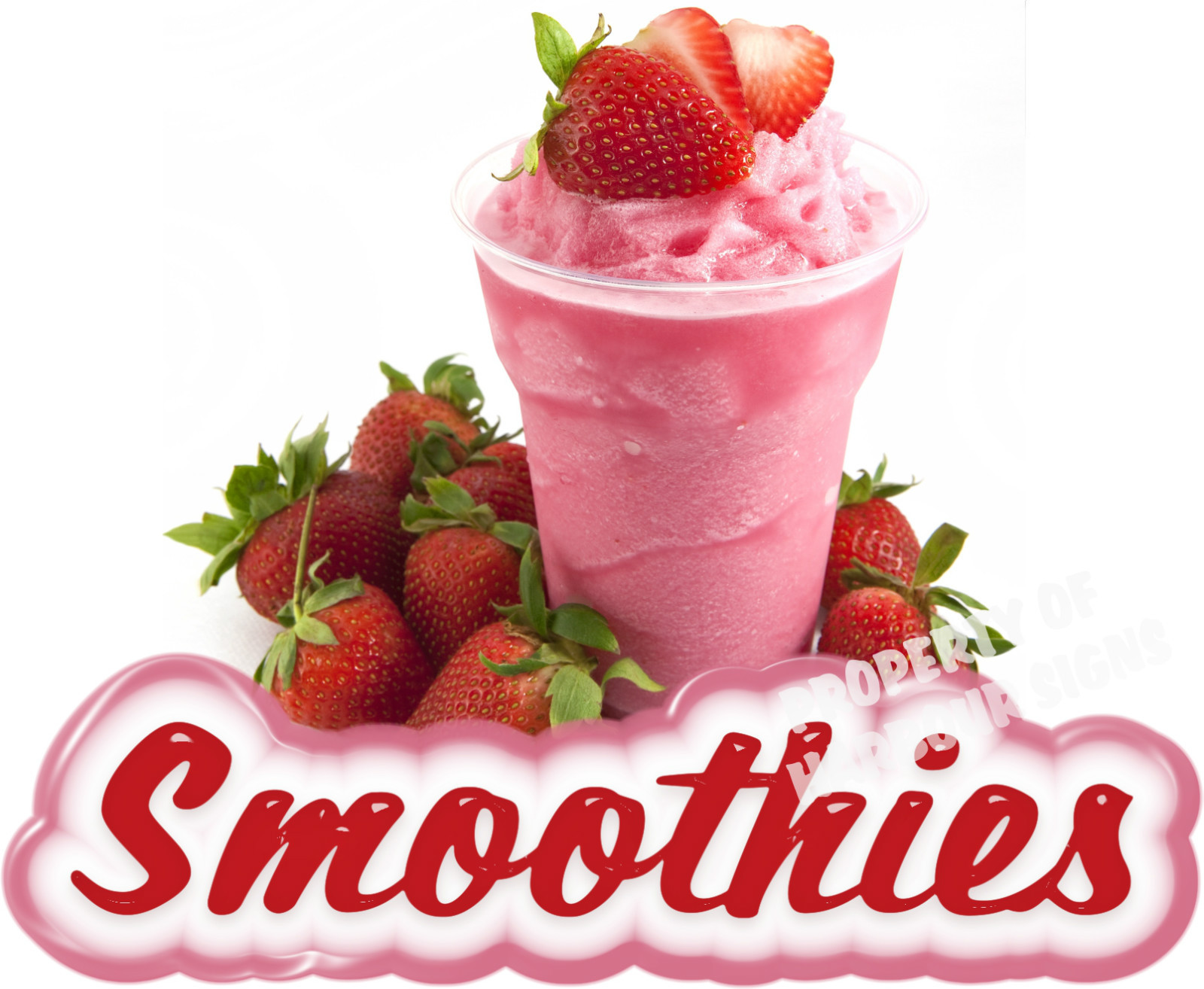 Smoothies Decal 14" Fresh Fruit Drink Concession Food Truck Vinyl Sign Sticker