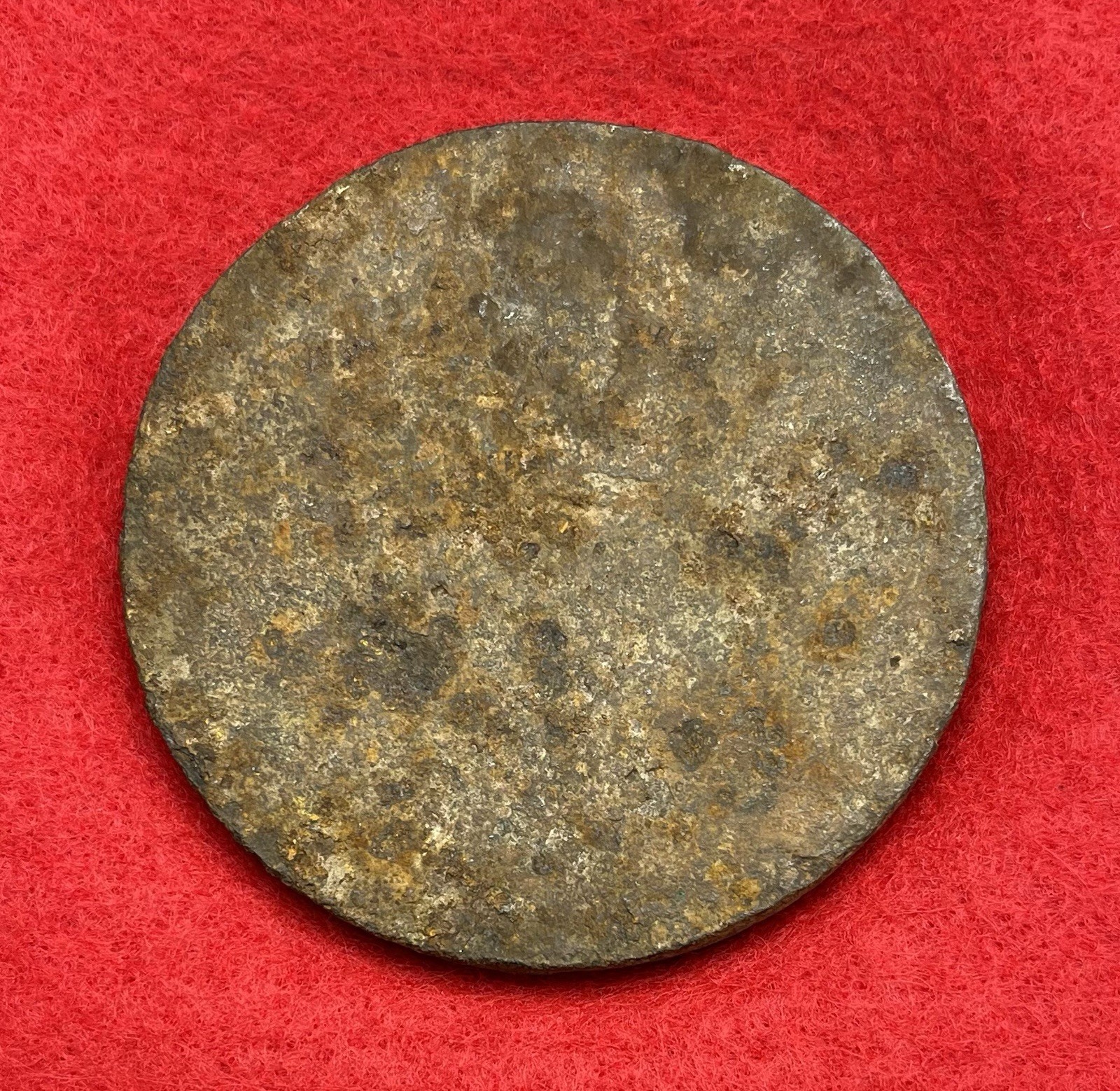 CIVIL WAR GETTYSBURG CSA 6LBS CANNISTER BASE, OAKRIDGE MUSEUM