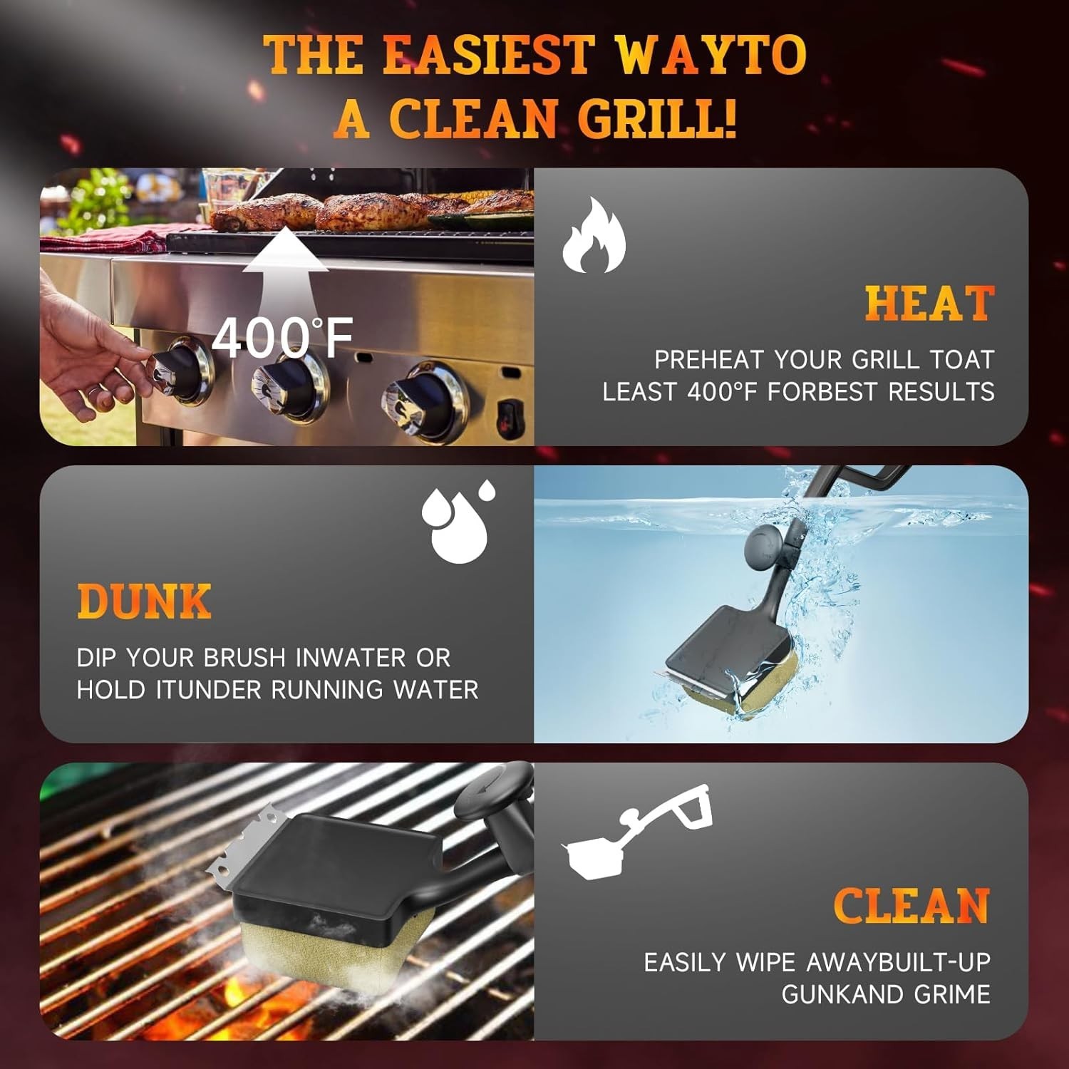 Grill Brush and Scraper, Bristle Free Steam Cleaning Safe for All Grill Types...