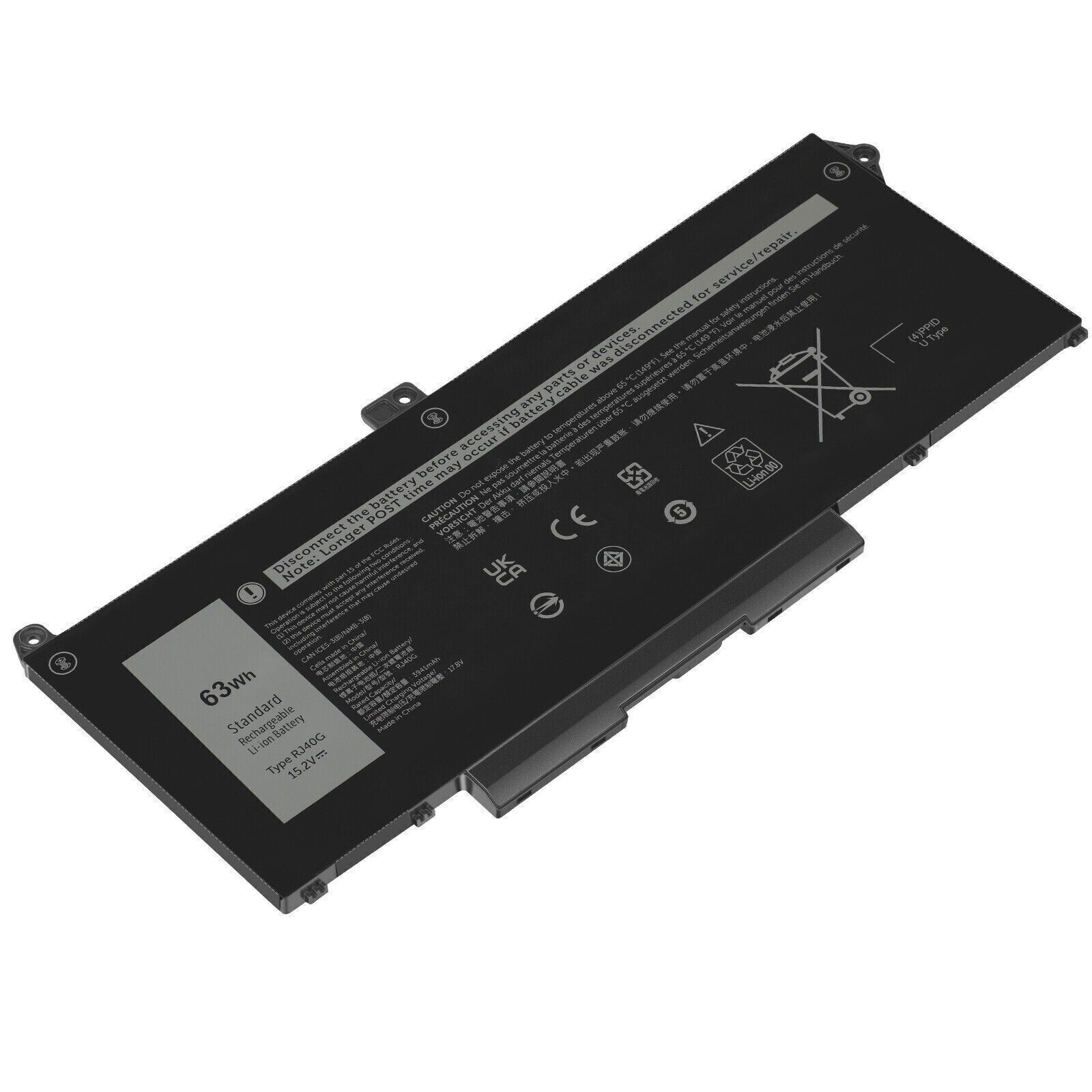 For Dell Latitude 5420 5520 Precision 3560 63Wh 4Cell Laptop Battery RJ40G M033W
