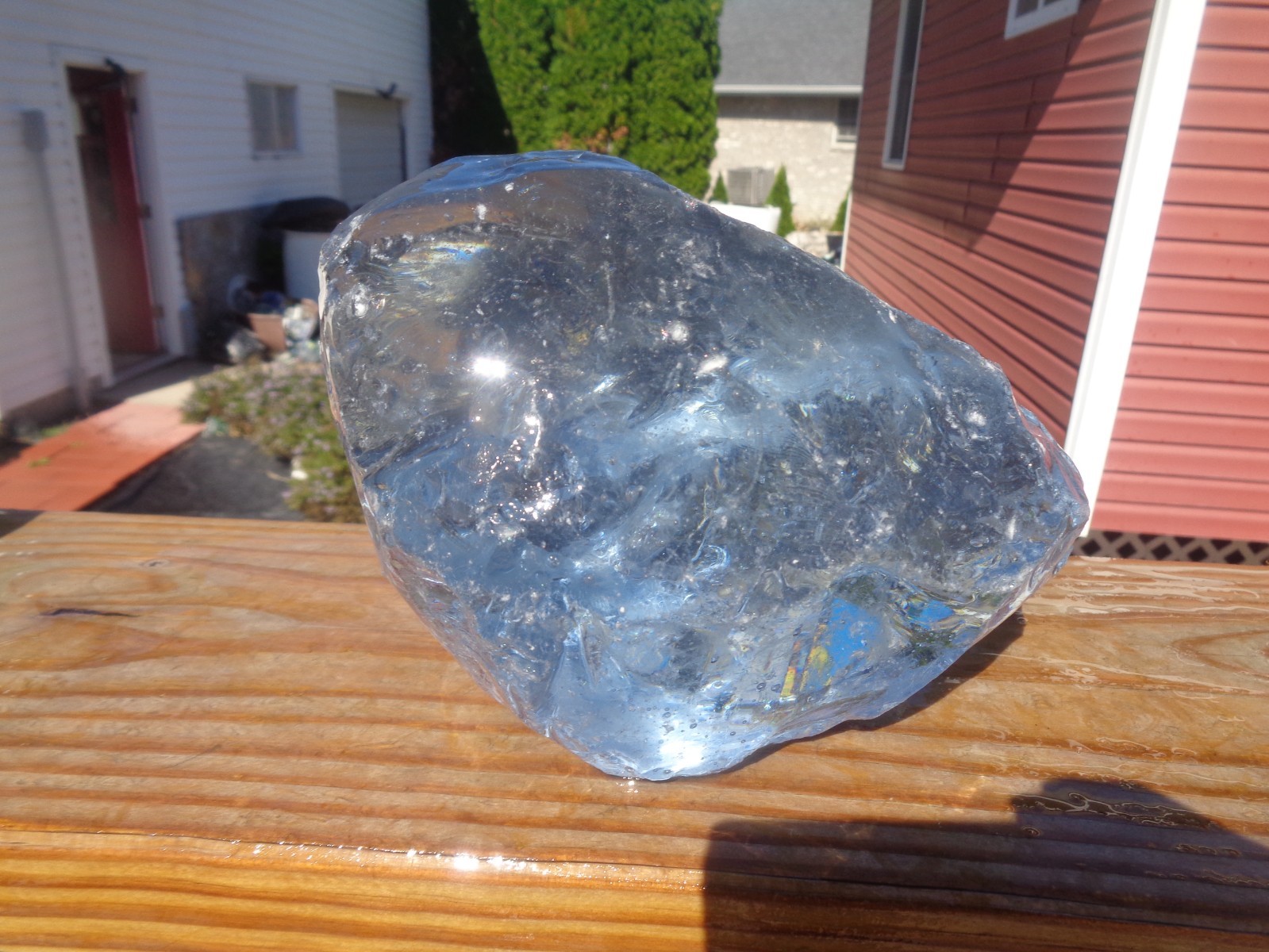 Glass Rock Slag Clear Sapphire Blue 7.0 lbs ZZ90 Landscaping Aquarium Rocks