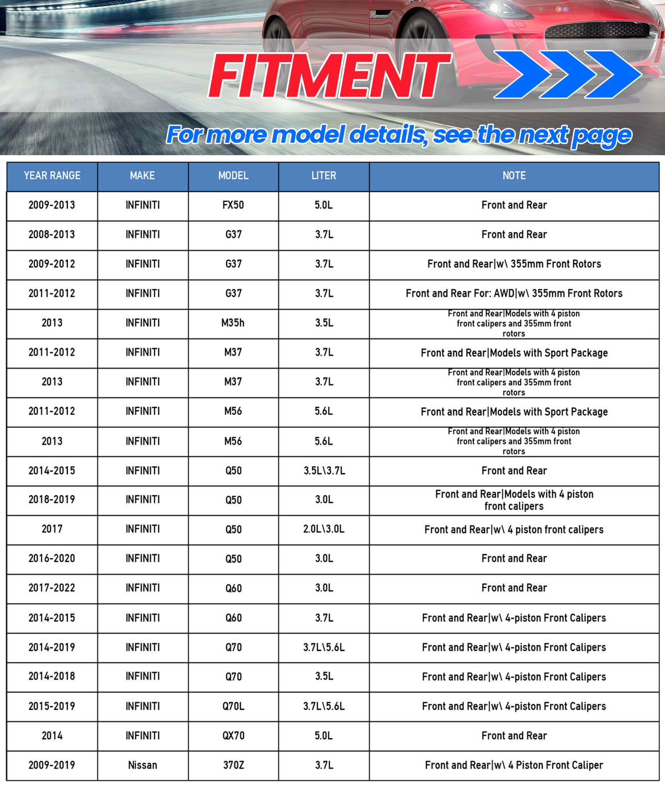 4x Front & Rear Brake Caliper for Nissan 370Z Infiniti G37 M56 FX50 Q50 Q60 QX70