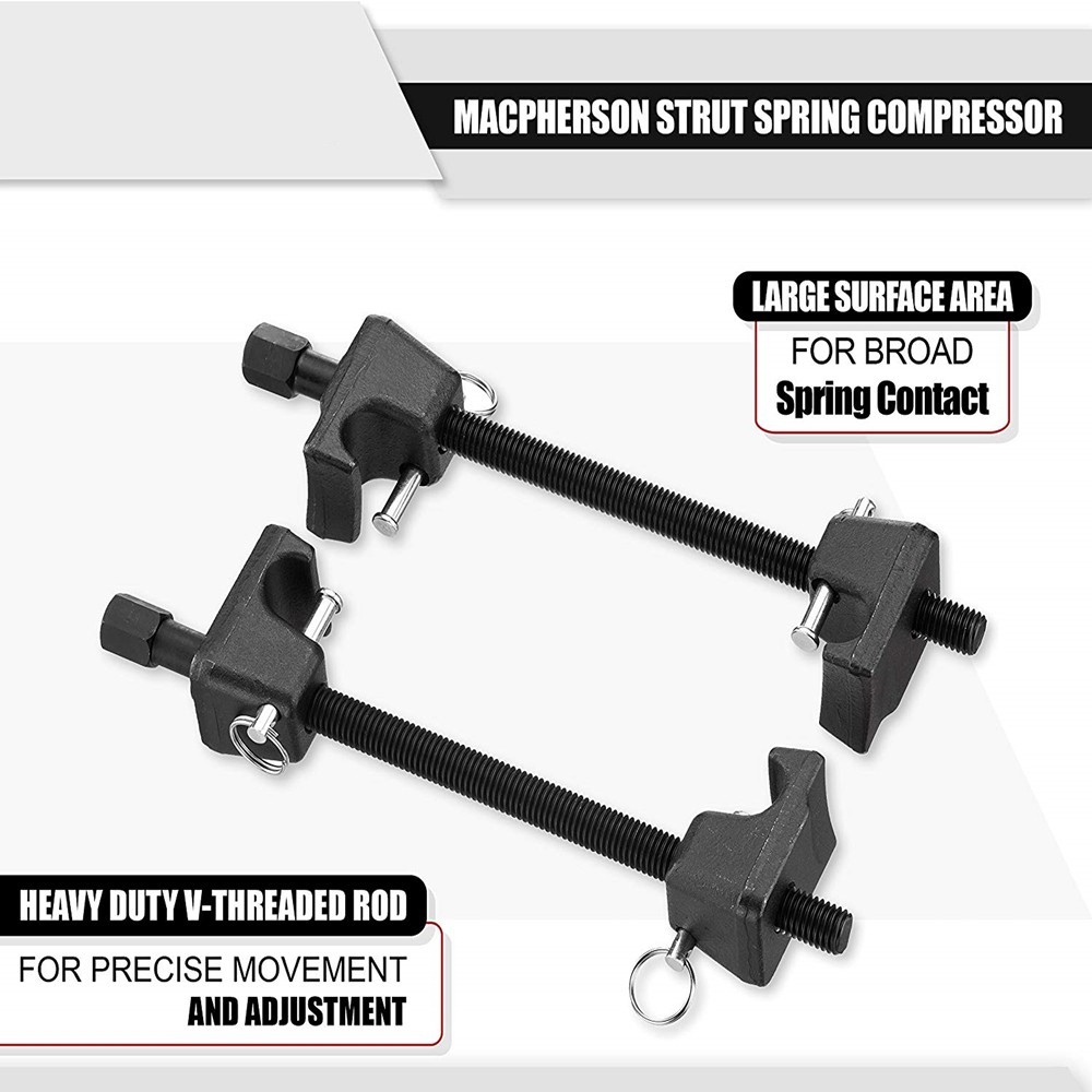 Heavy Duty Coil Spring Compressor Safety Lock Brackets Strut Shock Remover