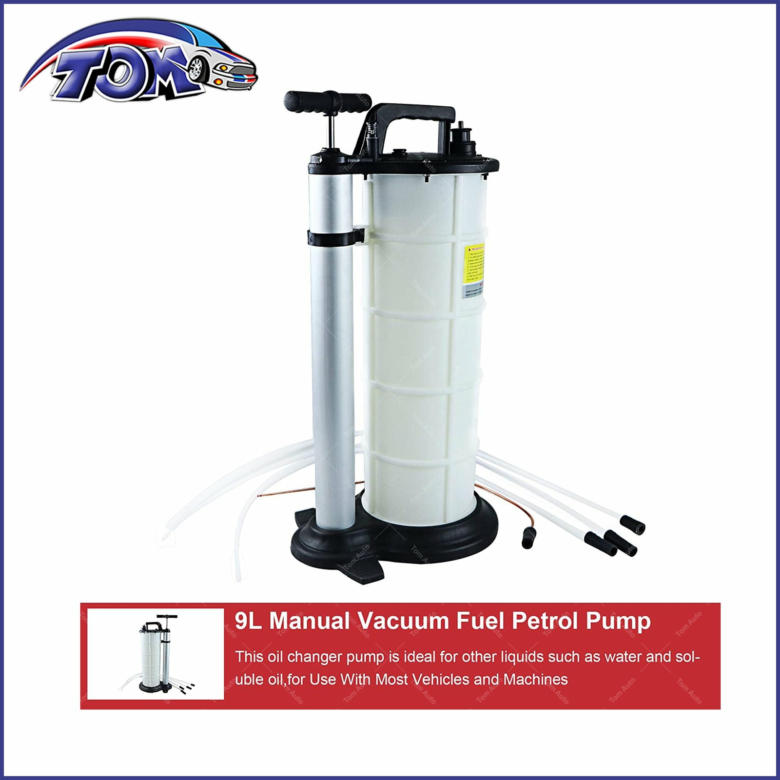 9 Liter Oil Changer Fluid Extractor Manual Hand Operated Vacuum Transfer Pump