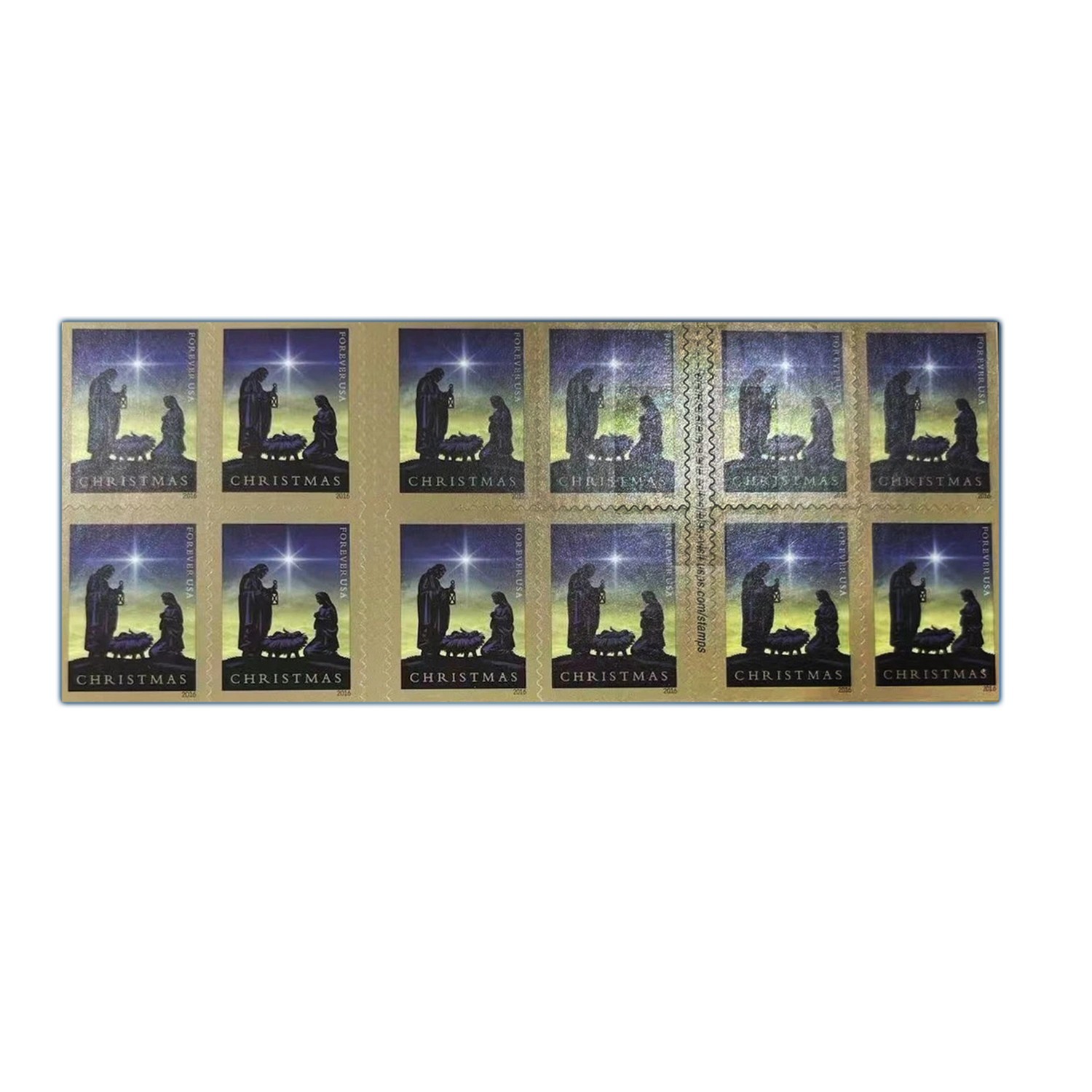 Scott #5144 2016 Nativity Holy Family Forever Stamps - 100 Unused Bulk