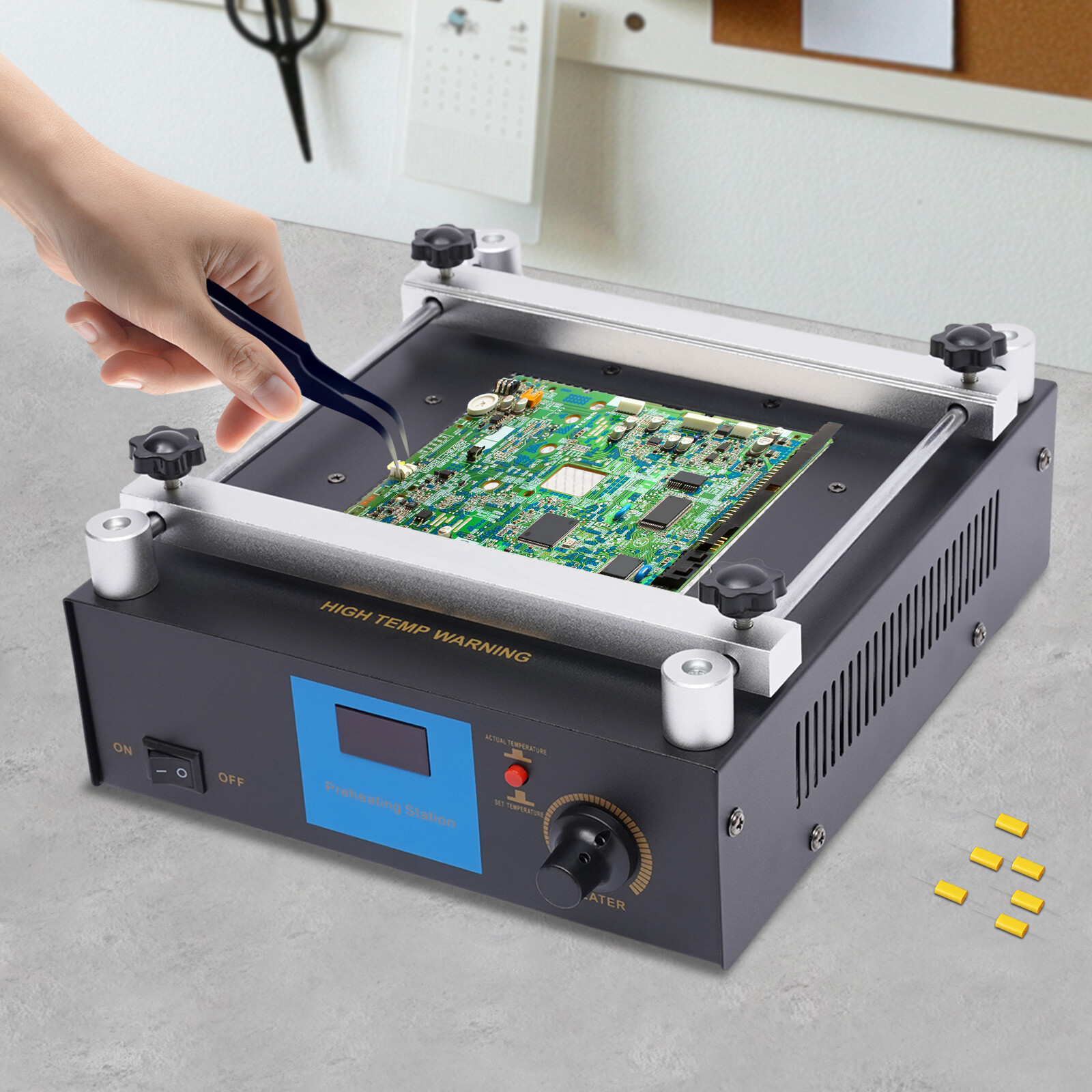 BGA Rework Station SMD PCB Preheater Preheating Station Welder Hot Plate Air Gun