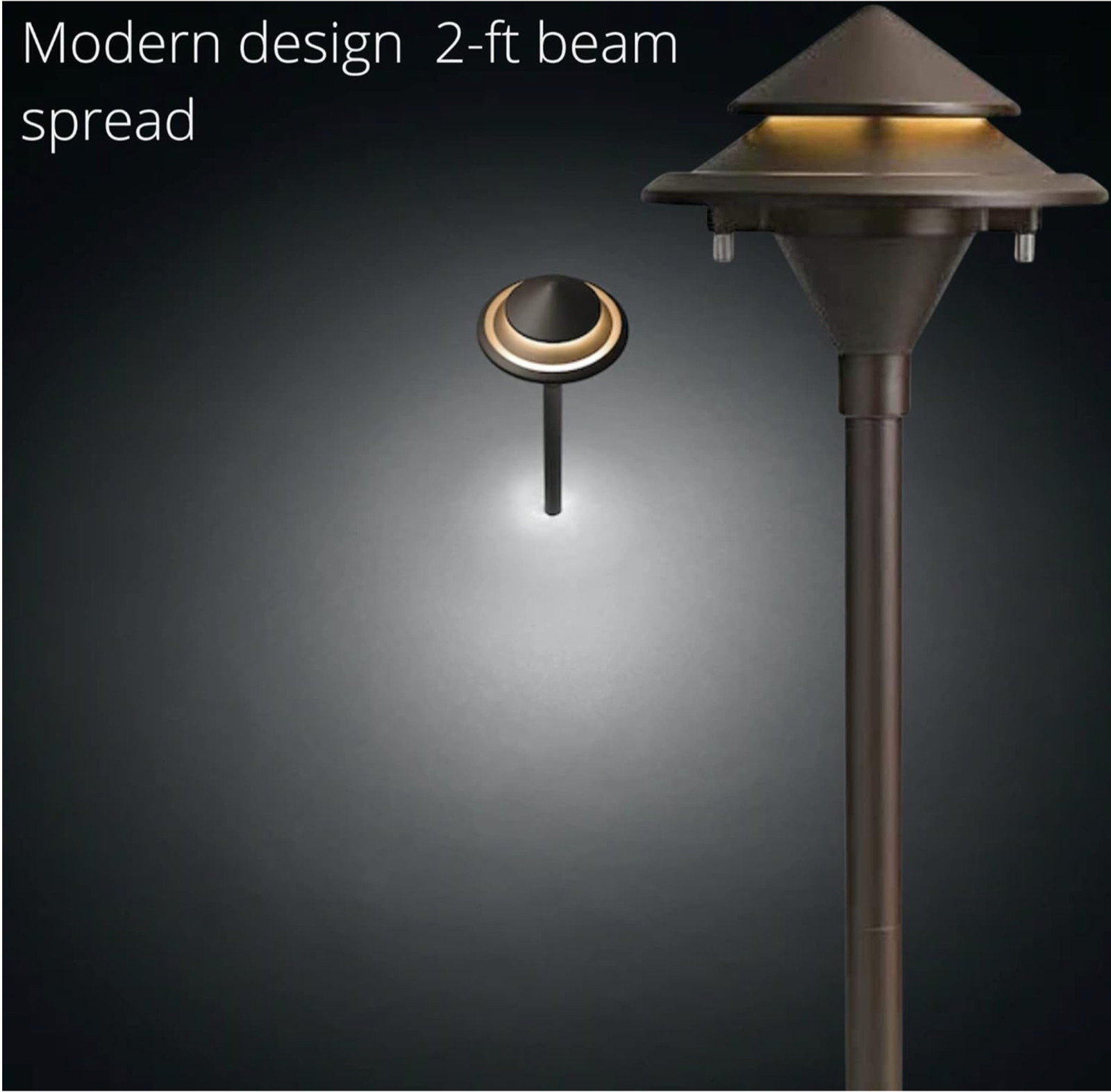 Kichler 3-Watt Low Voltage Hardwired LED Landscape Path Light Olde Bronze 3000K