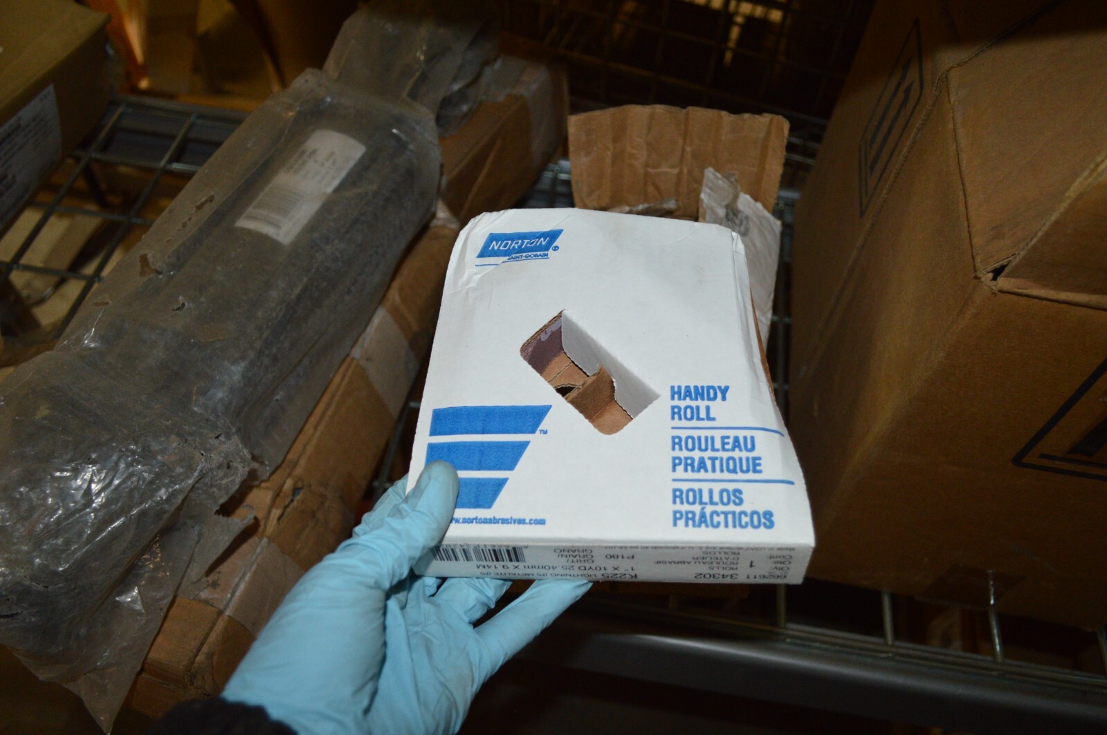 NORTON Abrasive Roll: Very Fine, Aluminum Oxide, 180, 30 ft Lg, 1 in Wd, Cloth,