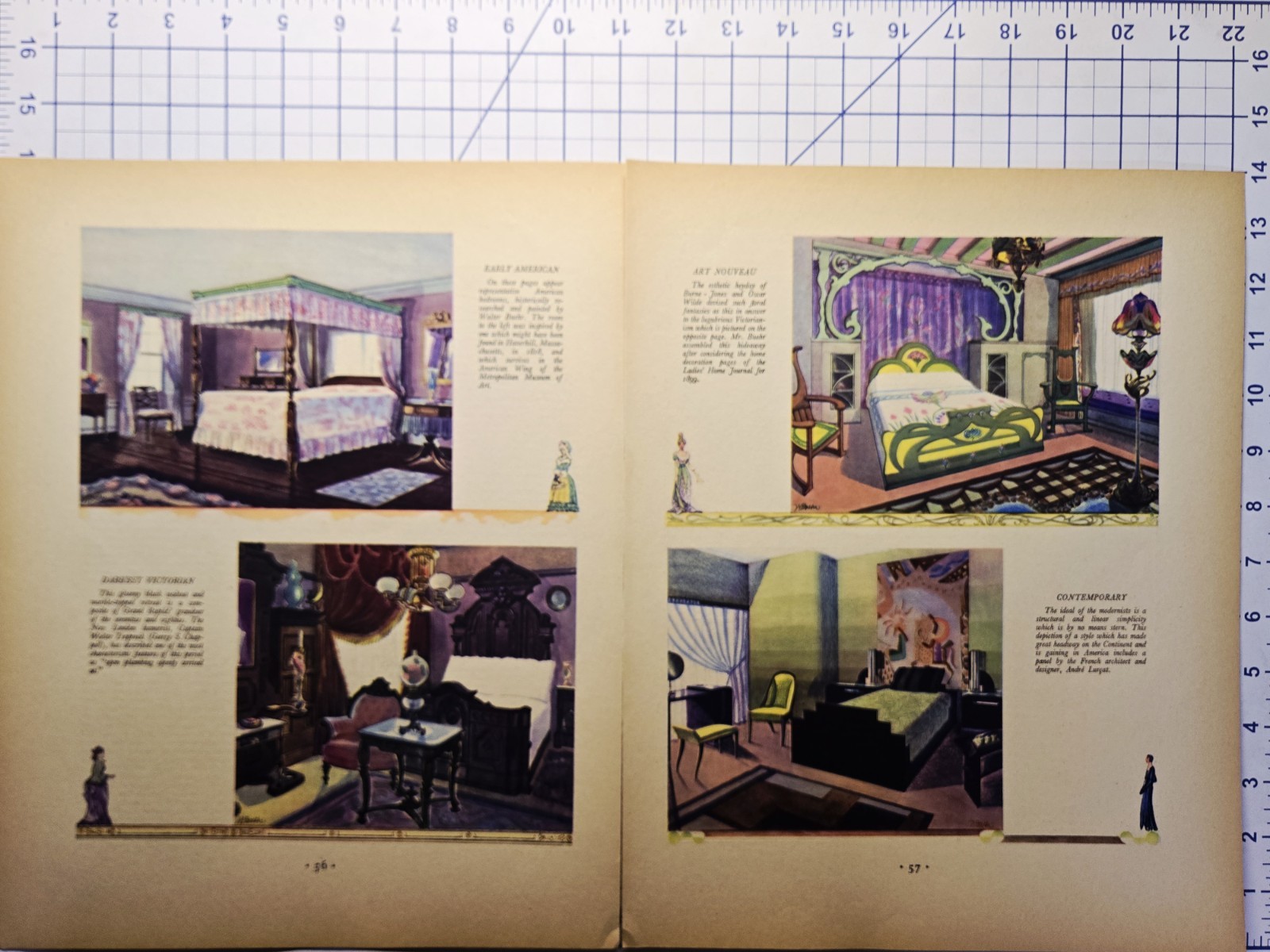 1930 The Bed Significant Magazine Article Beautiful Illustrated Eras Simmons