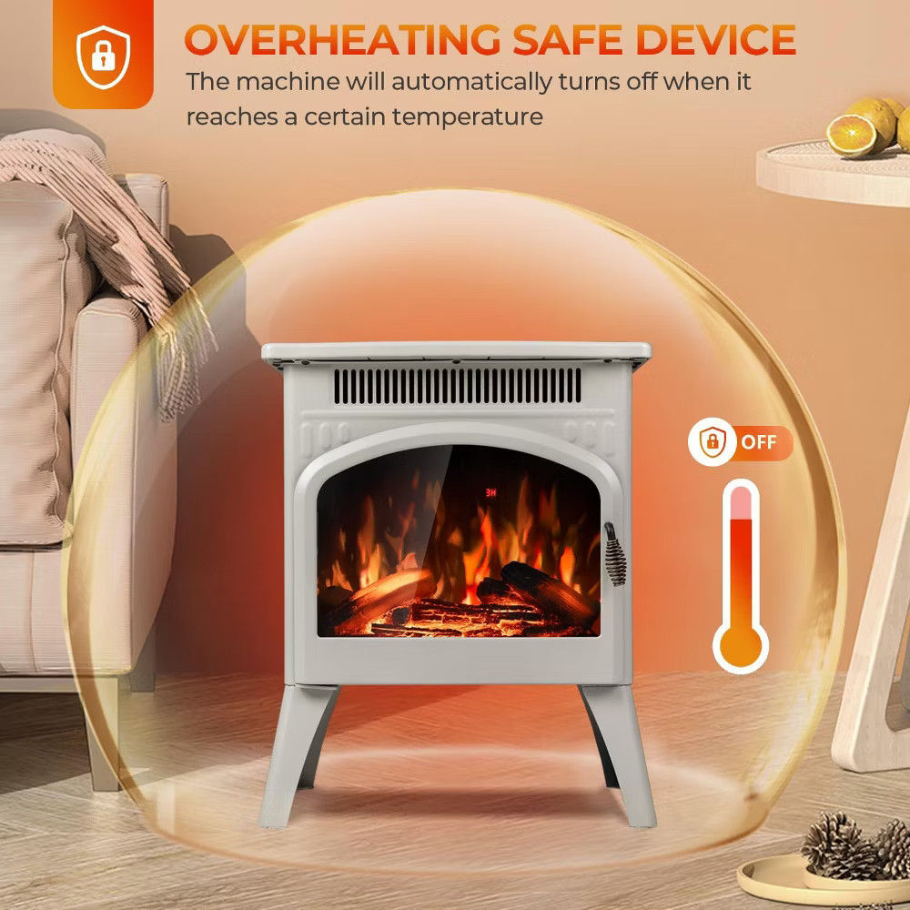 ZAFRO Electric Fireplace Heater 17" with Remote Control, Cathedral Stylish,