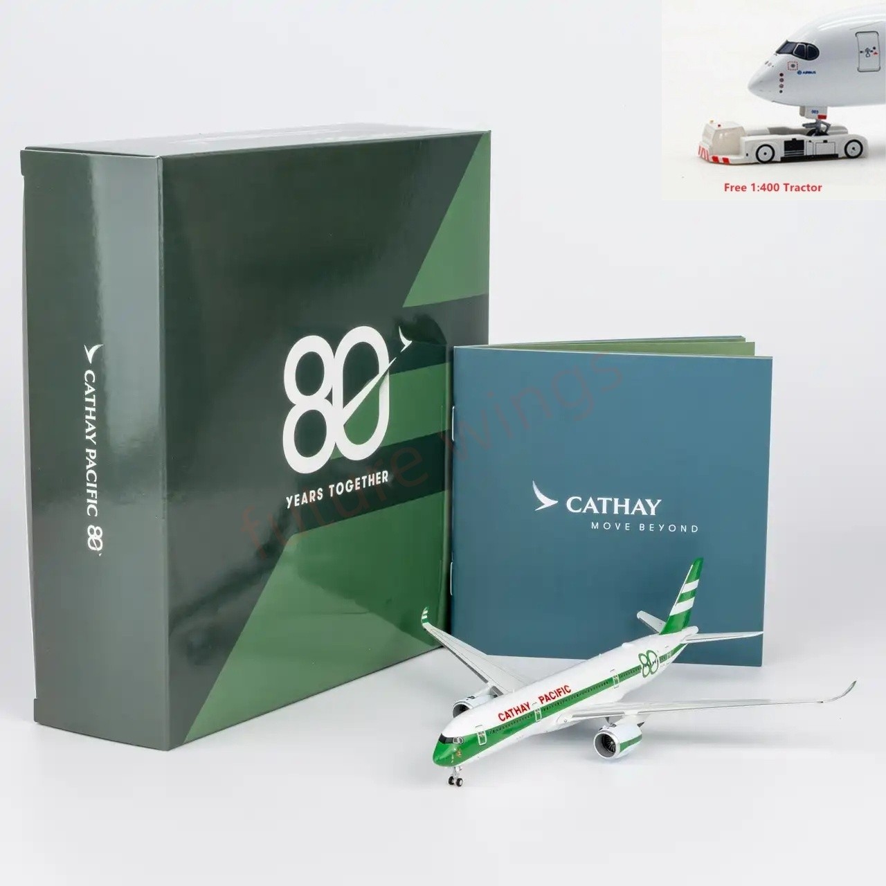 1:400 NG Models NG39129 Cathay Pacific A350-900 B-LRJ  "80Years"+Free Tractor