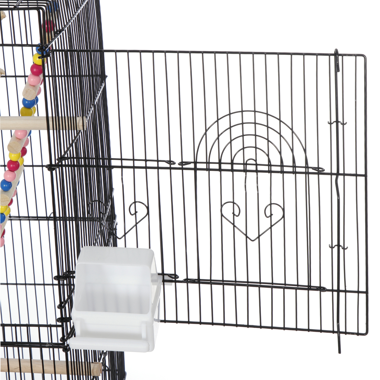 39-inch Roof Top Large Bird Cage Flight Parrot Cockatiel Parakeet Cage w/Toys