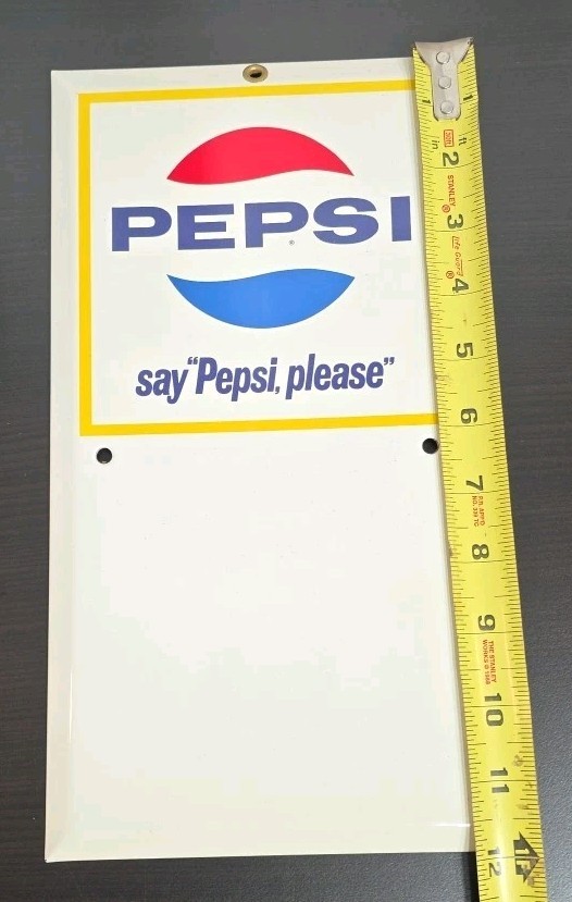 Vintage Original PEPSI CALENDAR ADVERTISING SIGN - Very Clean