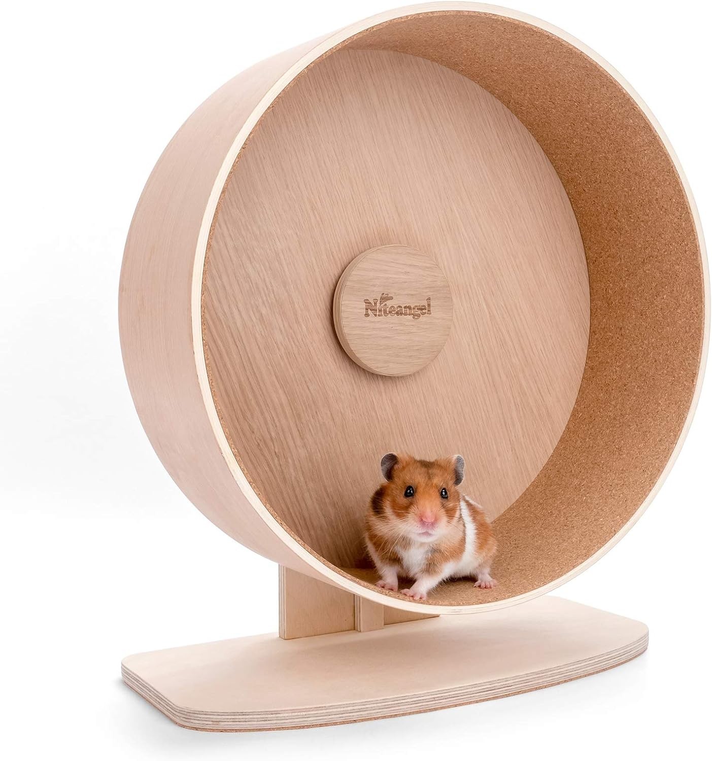 NEW Niteangel Wooden Hamster Silent Exercise Wheel Wood R1