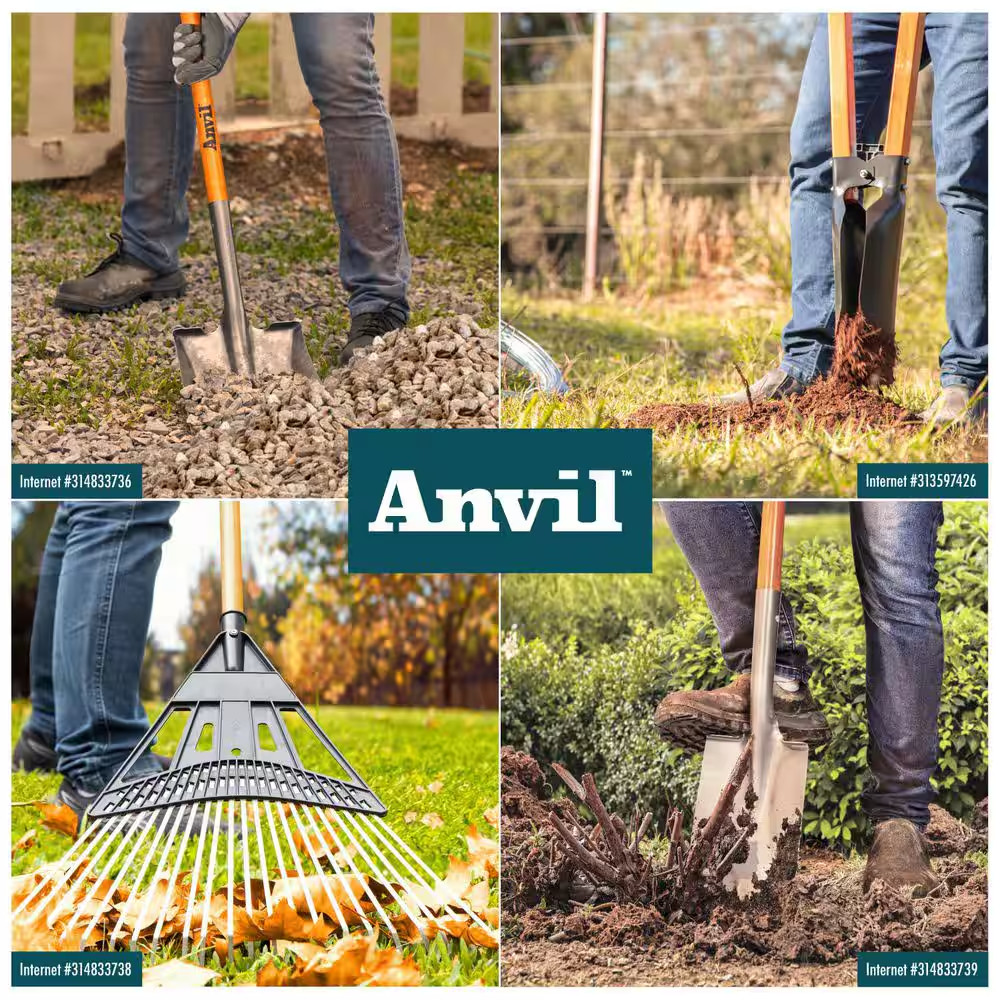 47 In. Wood Handle Carbon Steel Transfer Shovel